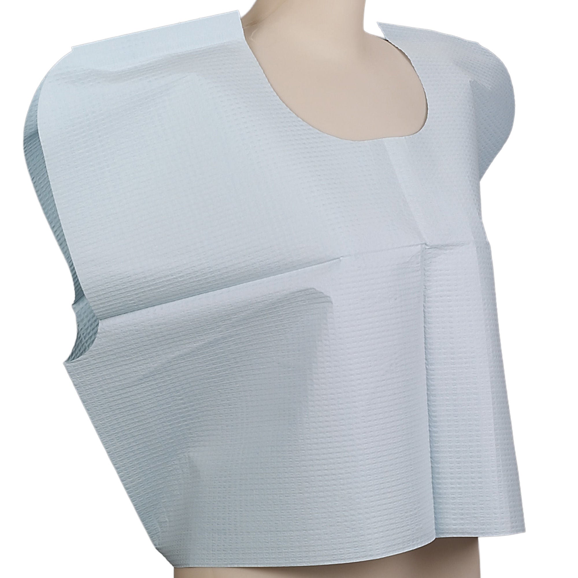 Tidi Products - 918407 Exam Cape Tidi® Blue One Size Fits Most Front / Back Opening Without Closure Unisex Disposable