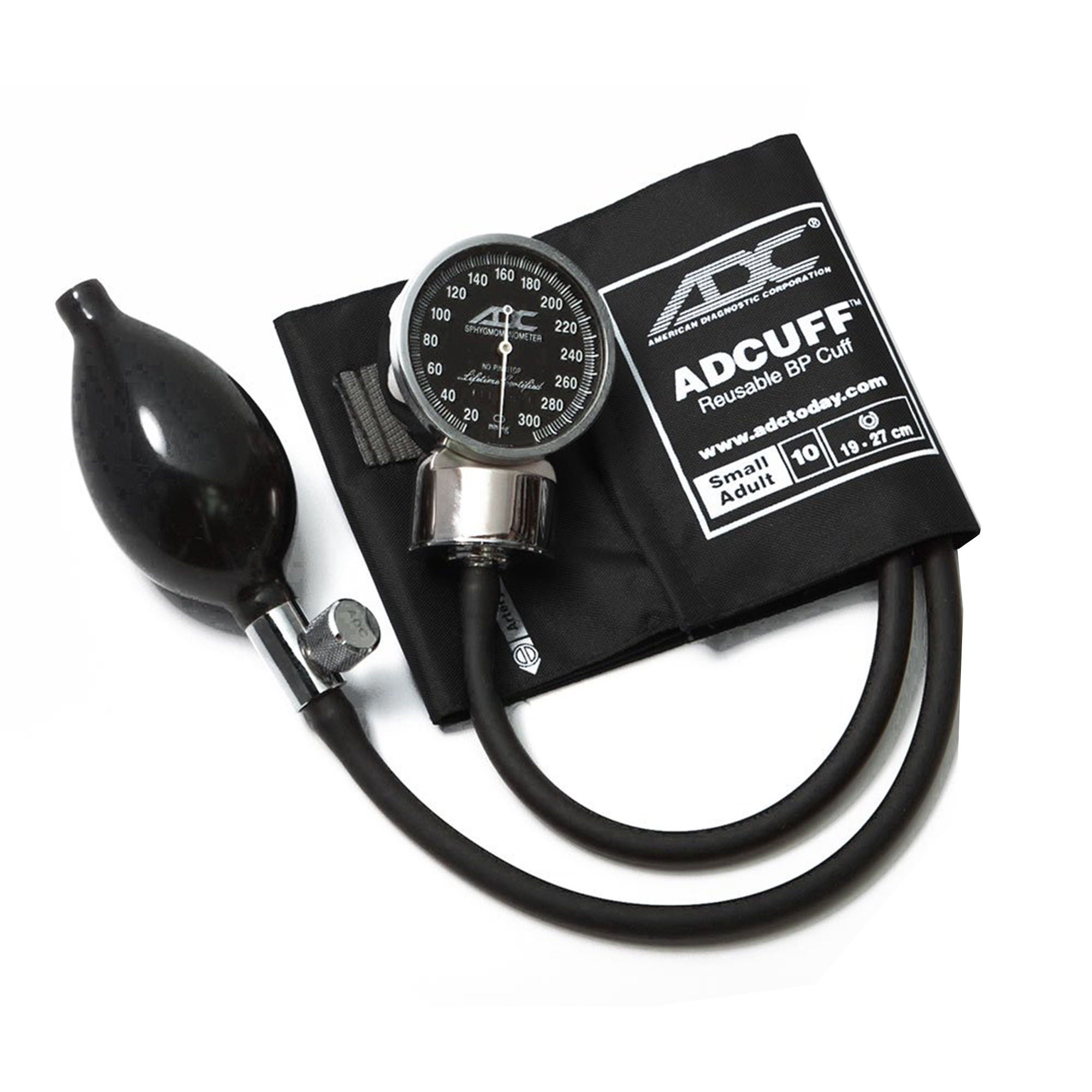 American Diagnostic Corp - 700-10SABK Aneroid Sphygmomanometer Unit Diagnostix™700 Series Small Adult Cuff Arm Nylon Cuff 19 - 27 cm Pocket Aneroid