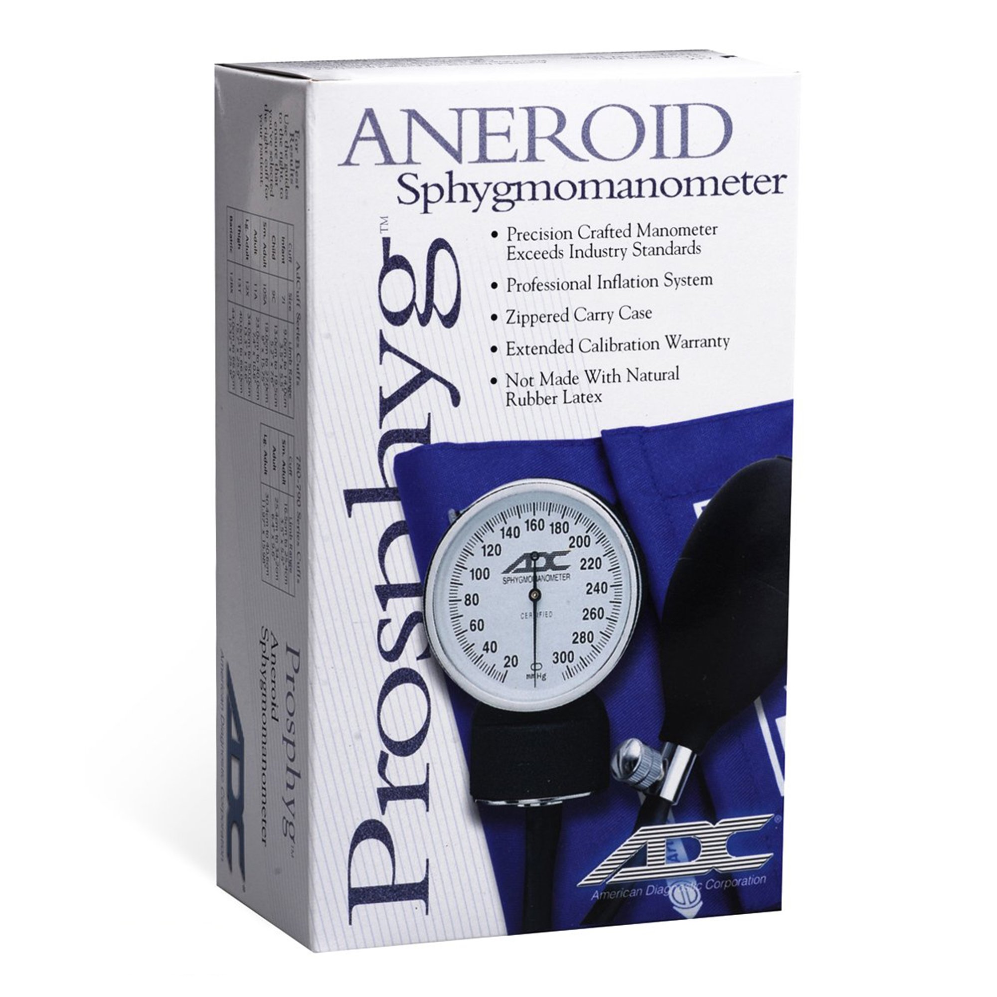 American Diagnostic Corp - 760-12XBK Diagnostix™ 760 Series Aneroid Sphygmomanometer with Large Adult Cuff