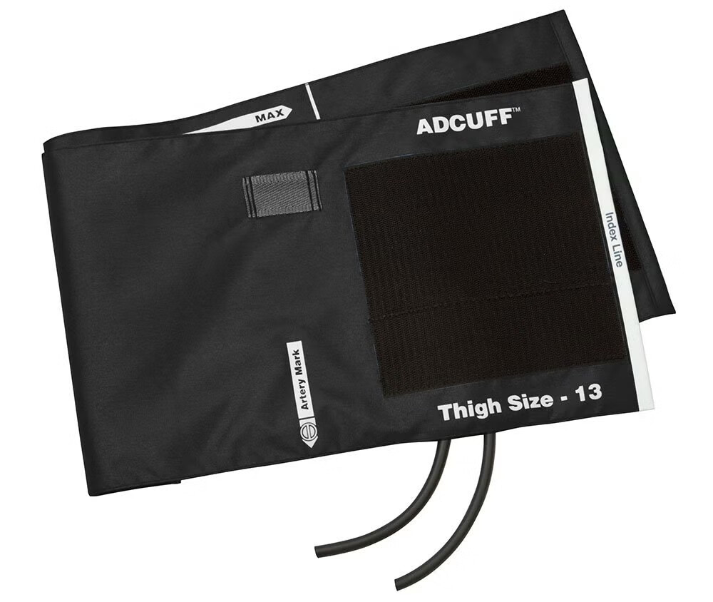 American Diagnostic Corp - 845-13TBK-2 Reusable Blood Pressure Cuff Adcuff™ 40 to 66 cm Leg Nylon Cuff Thigh Cuff