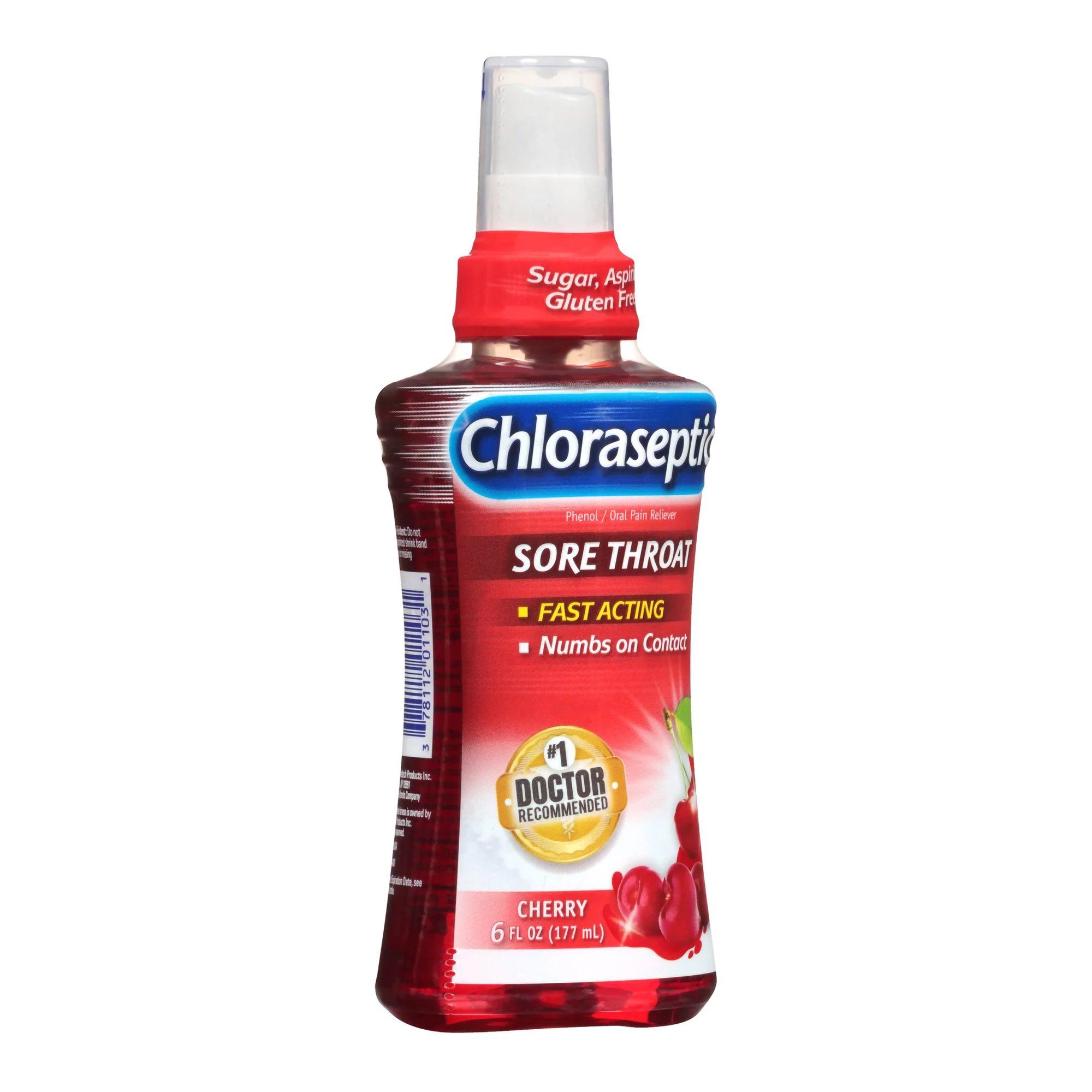 Procter & Gamble 37811201103 - Chloraseptic® Phenol Sore Throat Relief, 6-ounce Spray Bottle - 1/Each