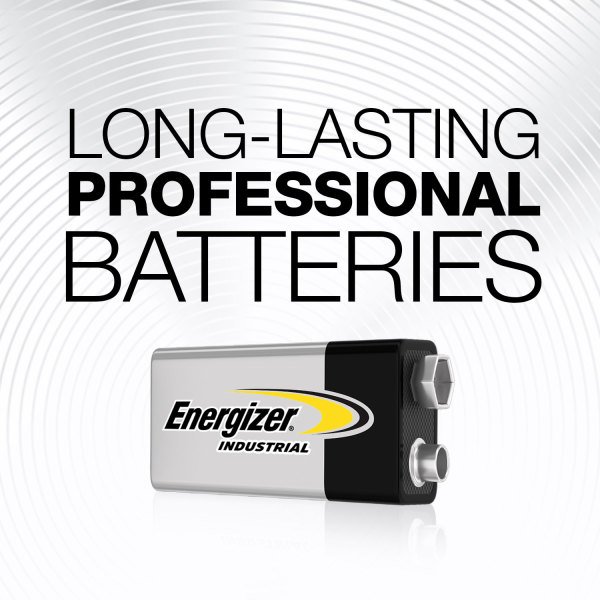 Energizer LLC EN22 - Energizer® Industrial® Alkaline Battery, 9V - 1/Each, 72/Case