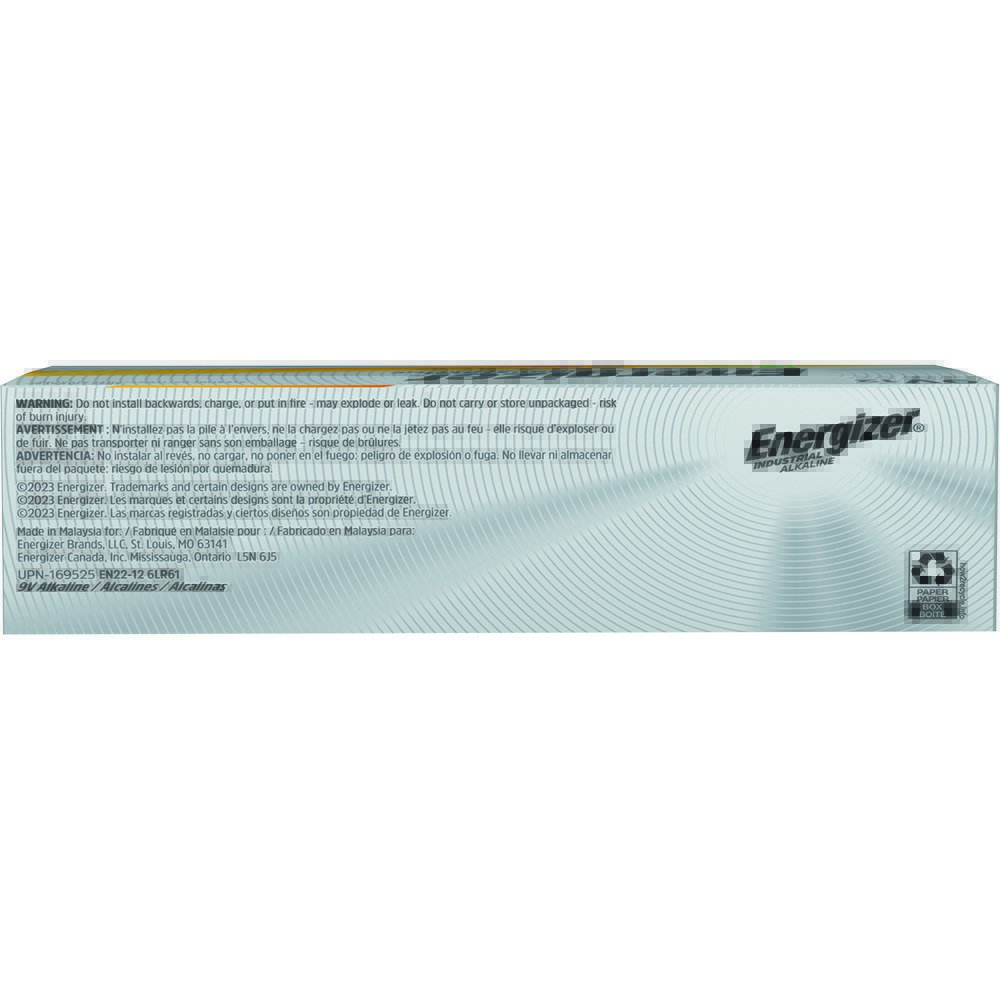 Energizer LLC EN22 - Energizer® Industrial® Alkaline Battery, 9V - 1/Each, 72/Case