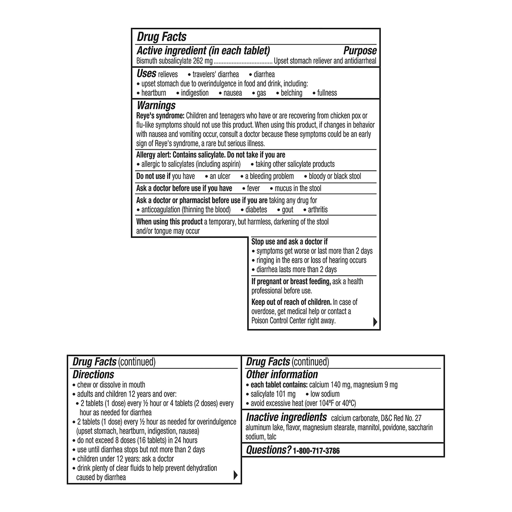 Procter & Gamble 37000047709 - Pepto-Bismol® Bismuth Subsalicylate Chewable Tablets - 30/Box
