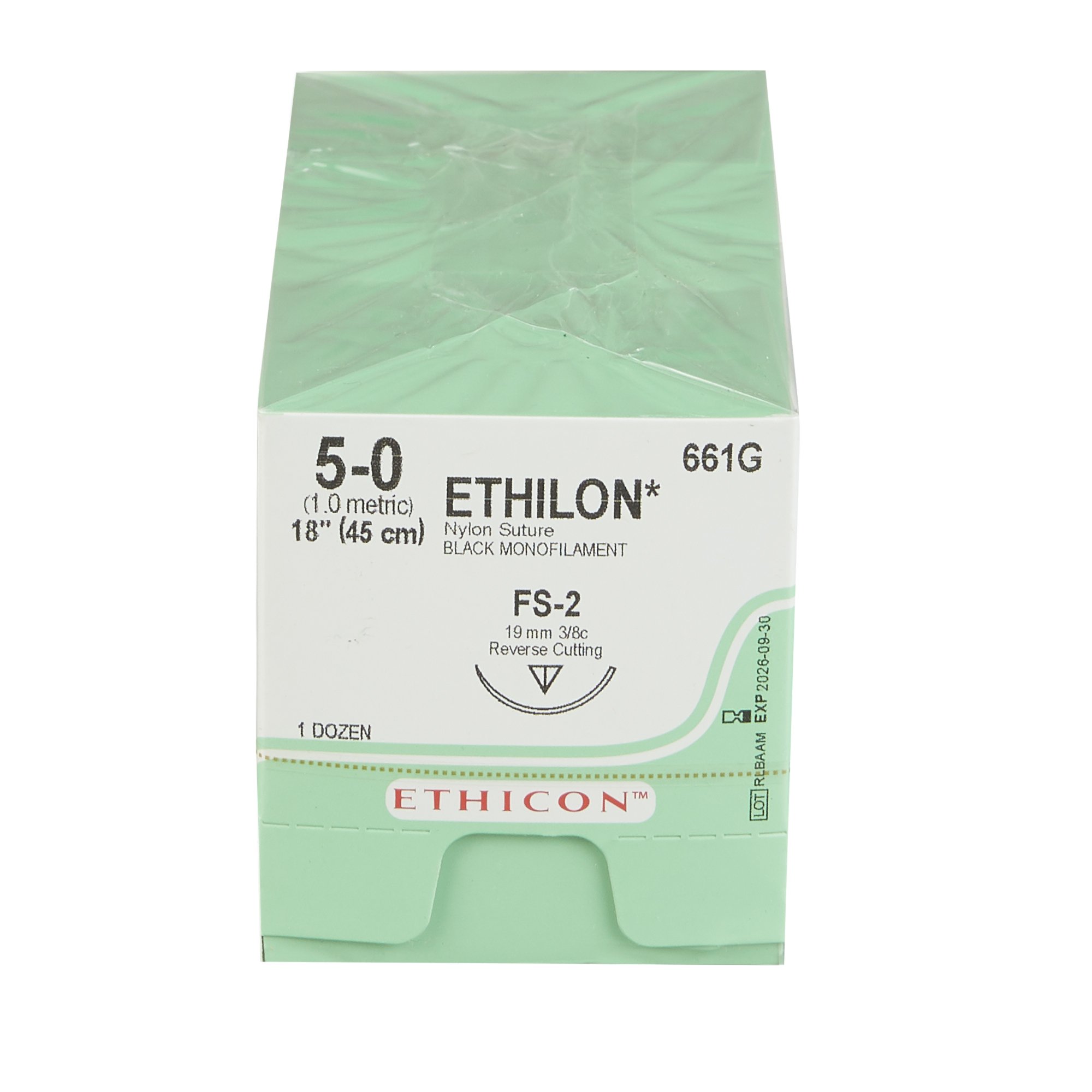 J & J Healthcare Systems 661G - Ethilon™ Suture with Needle - 12/Dozen, 12/Box
