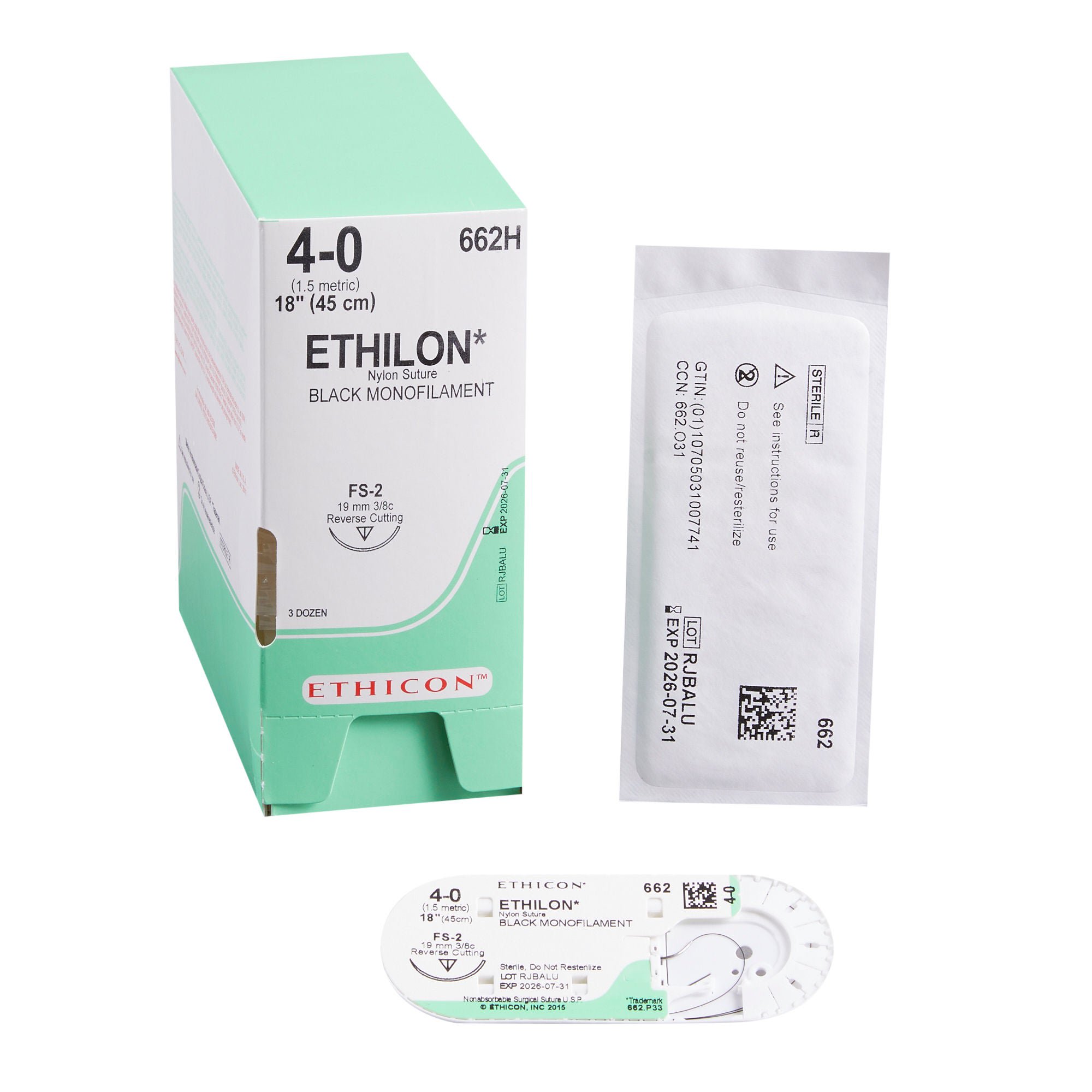 J & J Healthcare Systems - 662H Ethilon™ Suture with Needle