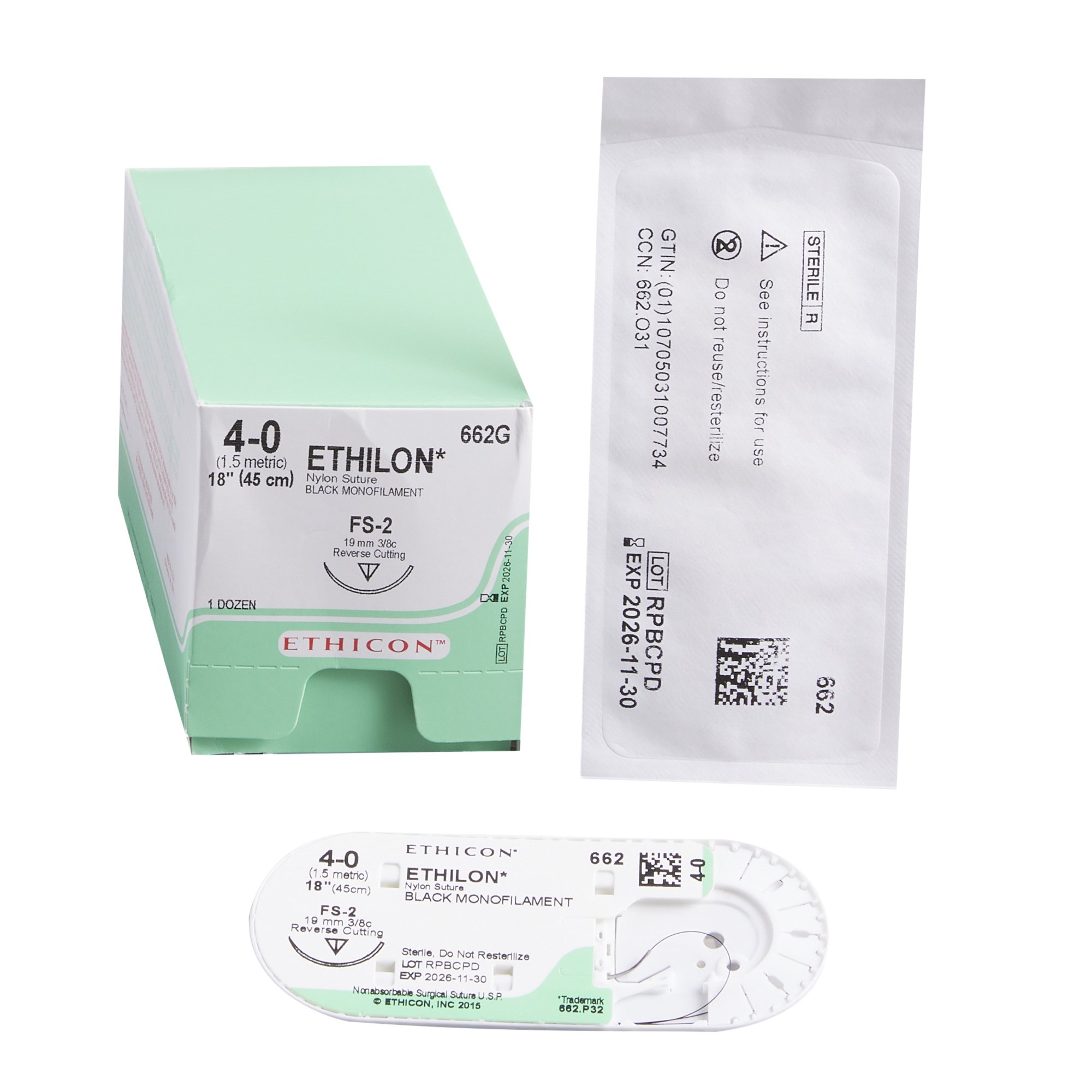 J & J Healthcare Systems - 662G Ethilon™ Suture with Needle