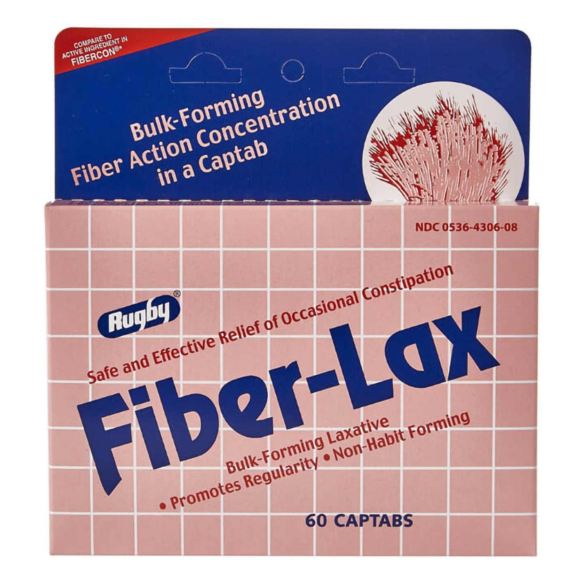 Major Pharmaceuticals - 00536430608 Fiber-Lax Calcium Polycarbophil Laxative