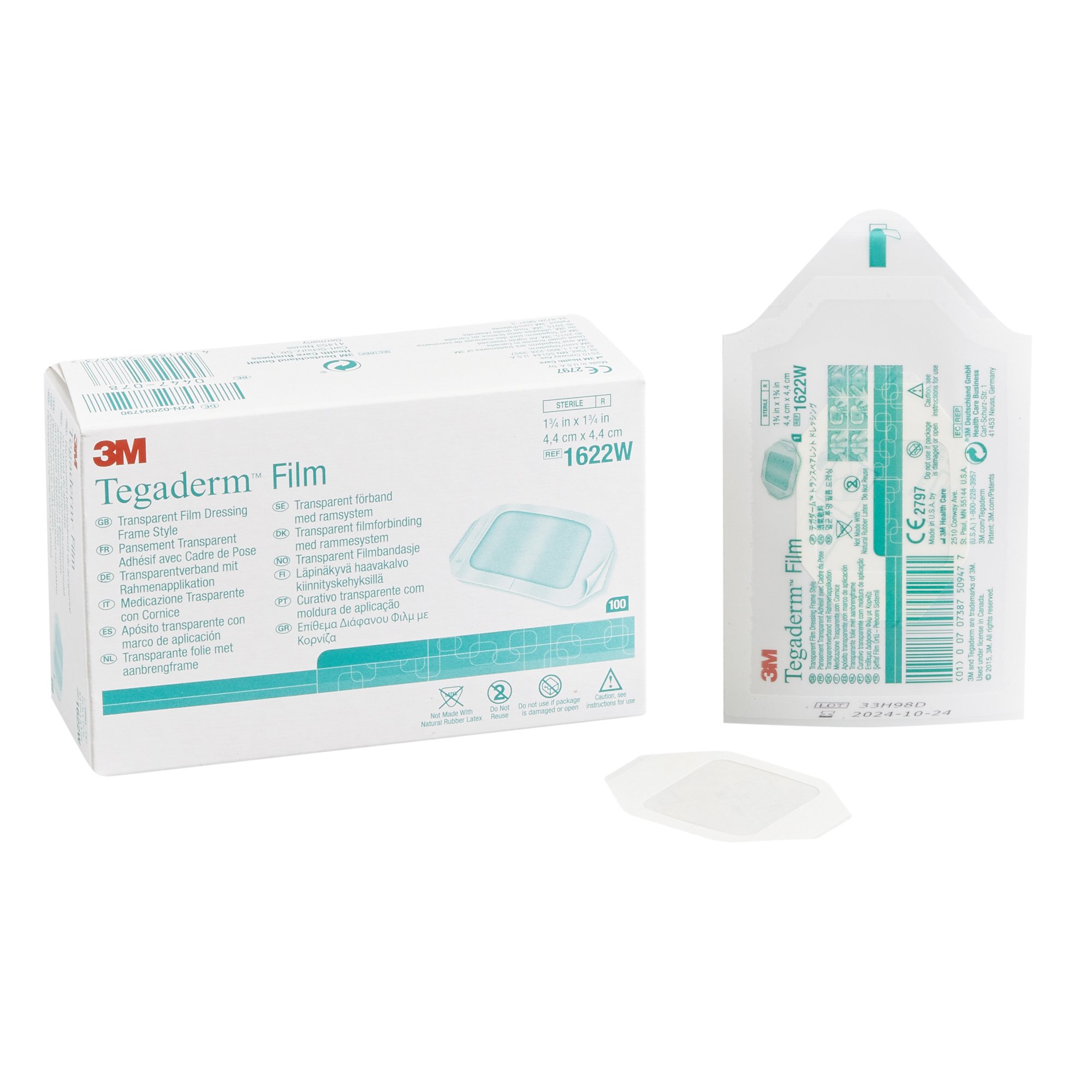 Solventum Corporation - 1622W 3M™ Tegaderm™ Transparent Sterile Film Dressing