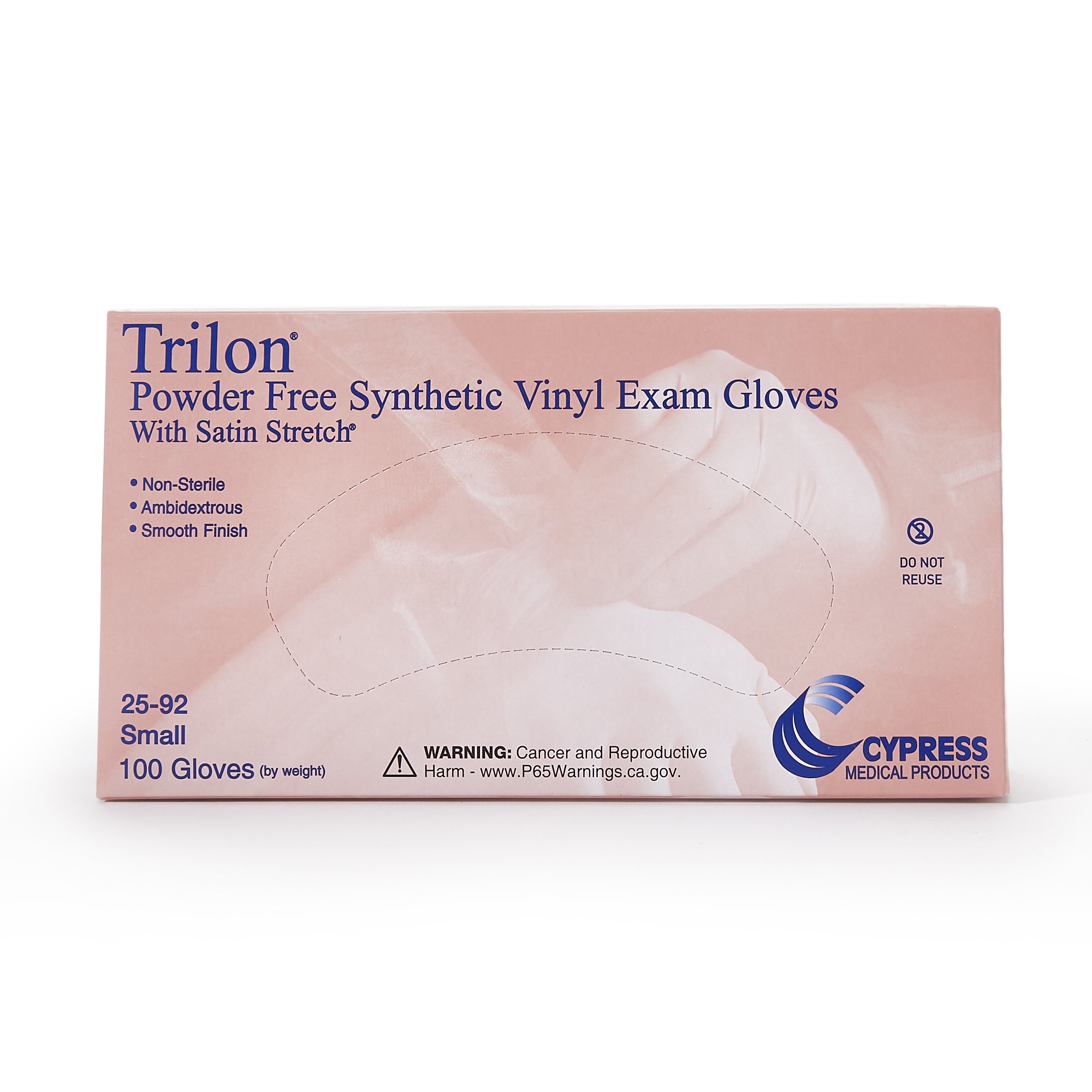 McKesson Brand 25-92 - Trilon® Vinyl Exam Glove, Small, Clear - 100/Box, 1000/Case