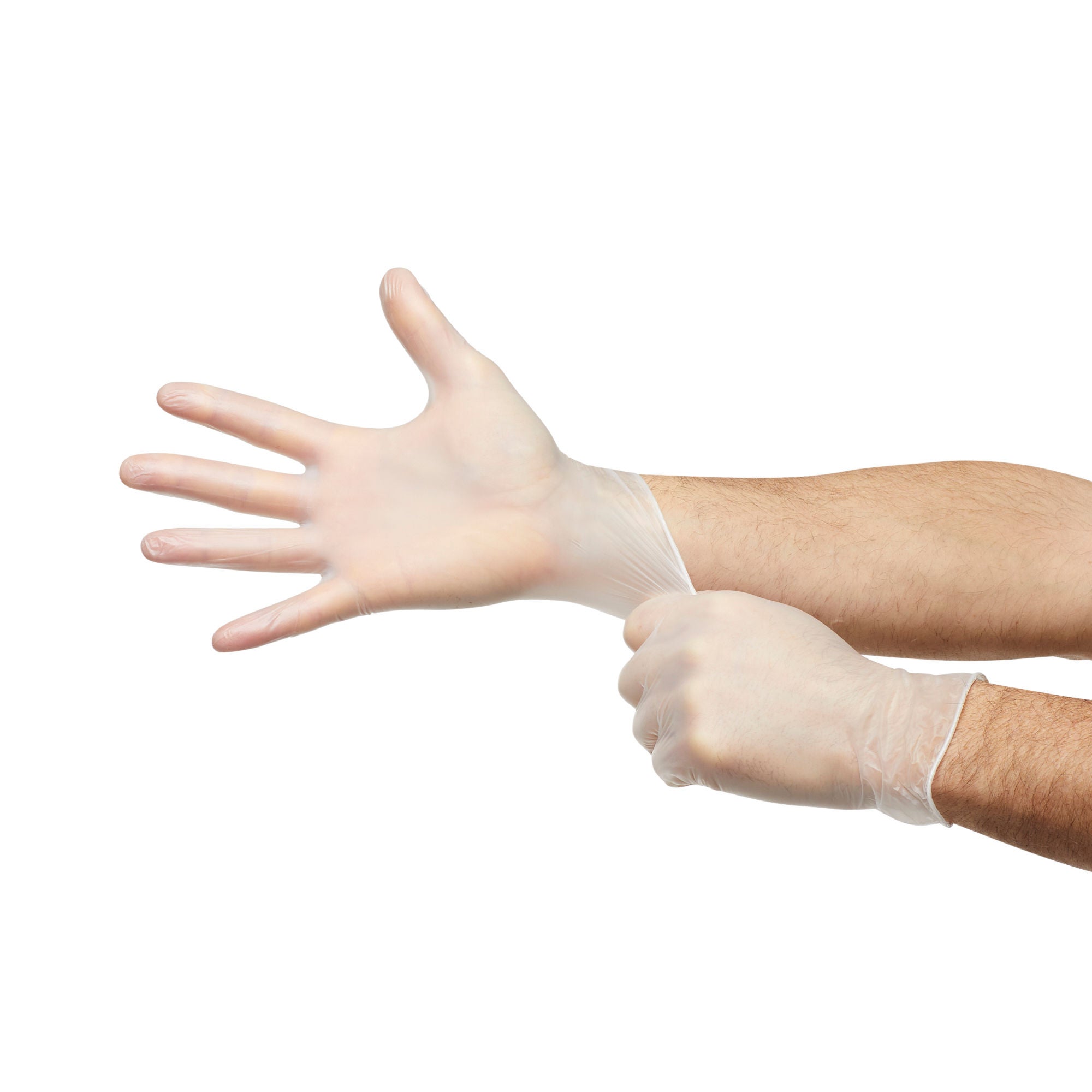 McKesson Brand - 25-94 Exam Glove Trilon® Medium 100 per Box NonSterile Vinyl Standard Cuff Length Smooth Clear Not Rated WITH PROP. 65 WARNING