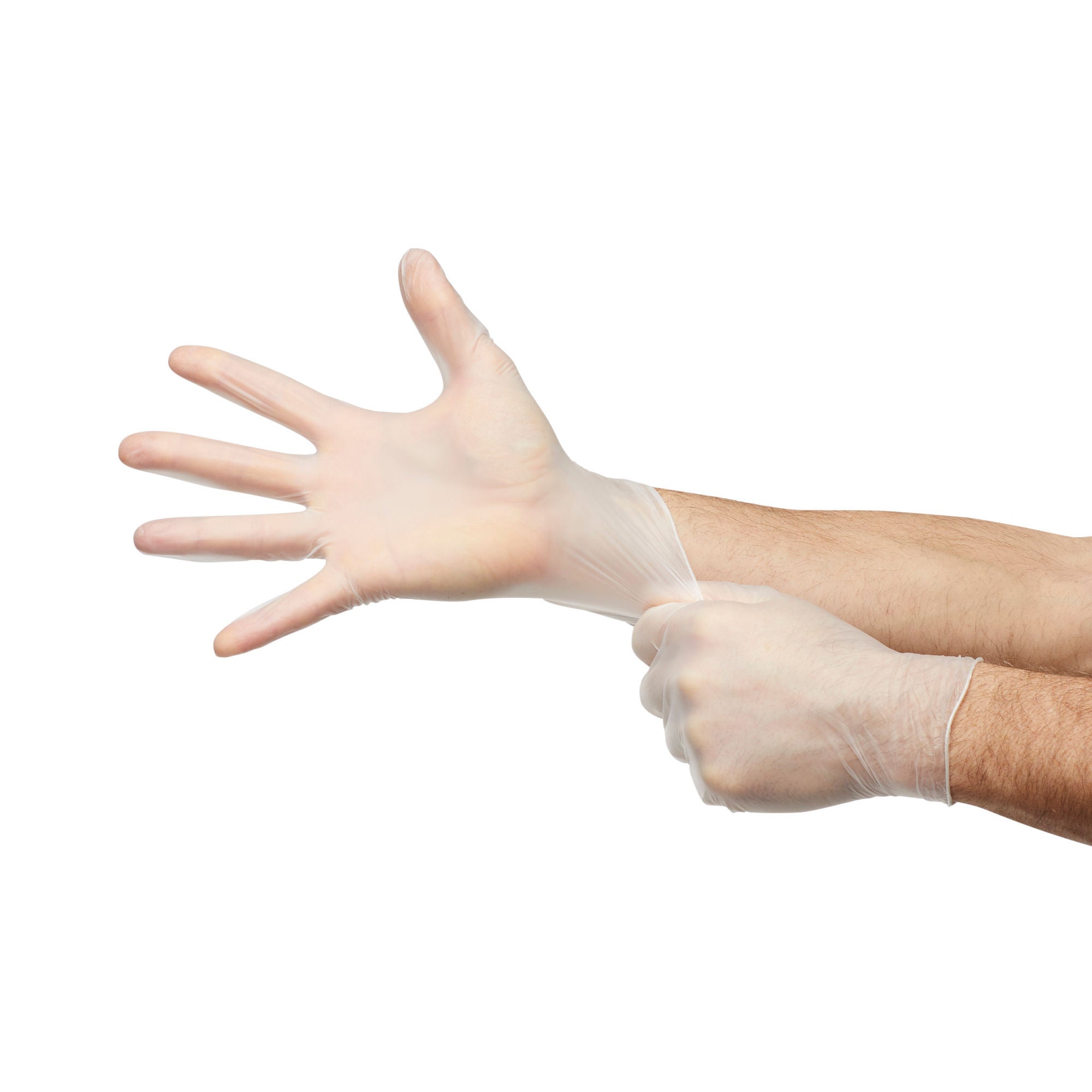 McKesson Brand - 25-96 Exam Glove Trilon® Large 100 per Box NonSterile Vinyl Standard Cuff Length Smooth Clear Not Rated WITH PROP. 65 WARNING