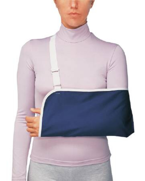 DJO 79-99157 - ProCare® Deep Pocket Economy Blue / White Polyester / Cotton Arm Sling, Large - 1/Each