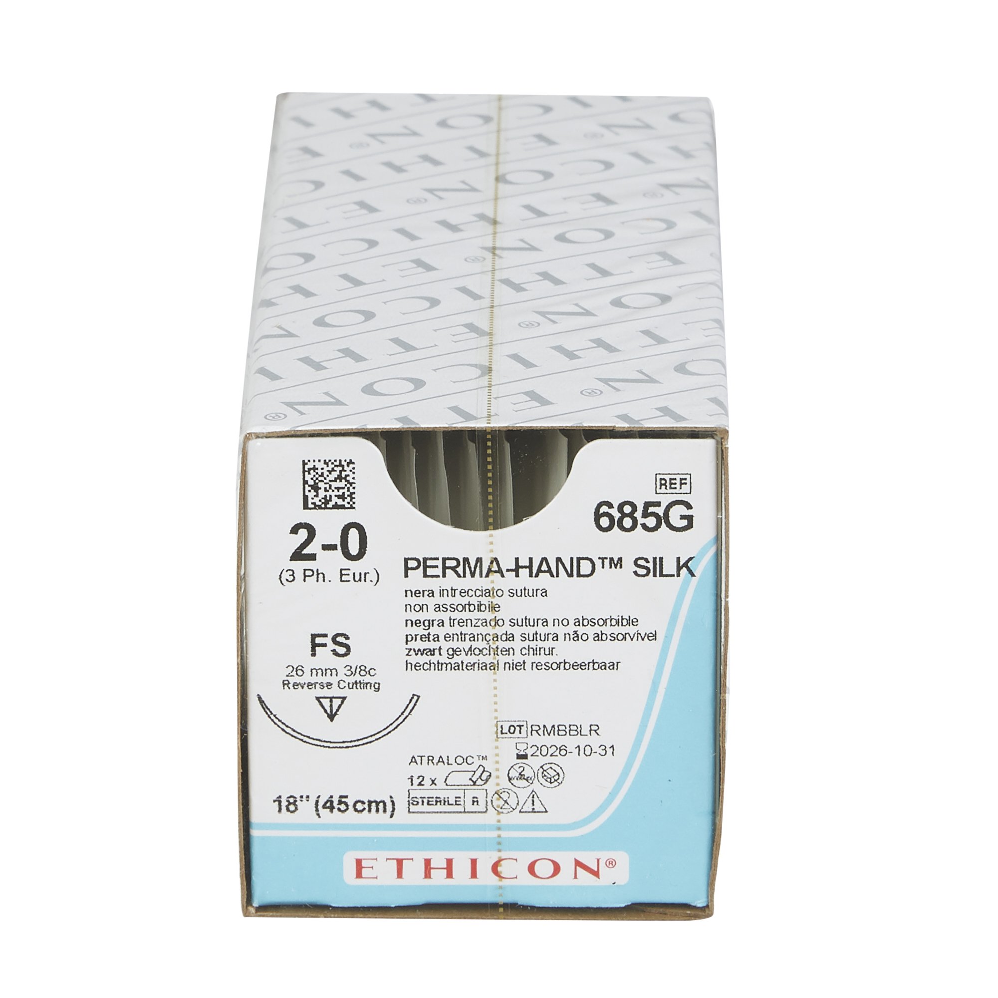 J & J Healthcare Systems 685G - Perma-Hand™ Suture with Needle - 12/Dozen, 12/Box