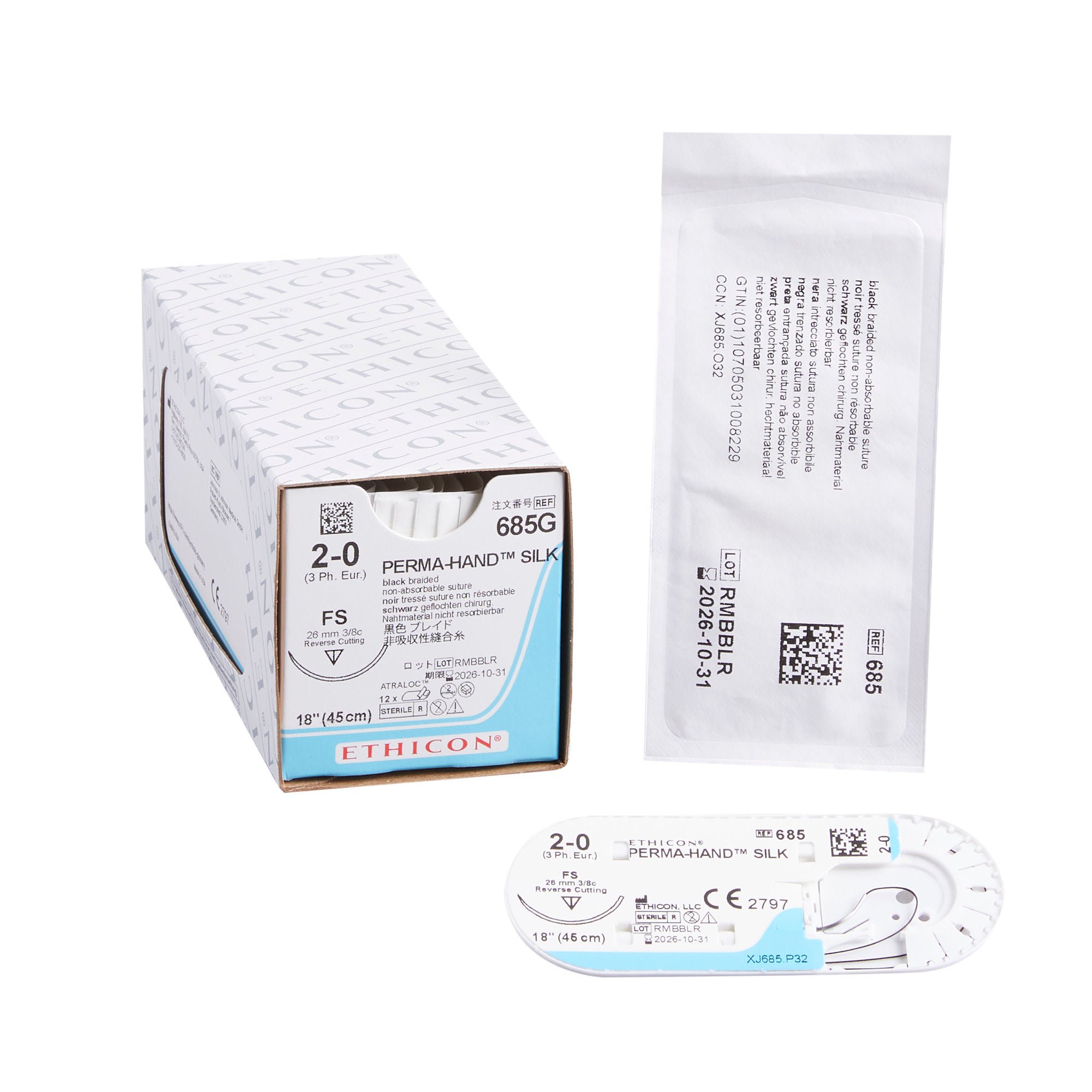 J & J Healthcare Systems - 685G Perma-Hand™ Suture with Needle