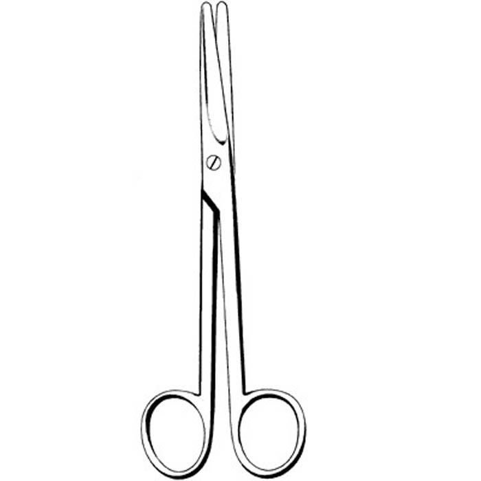 Sklar - 97-321 Dissecting Scissors Merit™ Mayo 6-3/4 Inch Length Floor / Office Grade Pakistani Stainless Steel NonSterile Finger Ring Handle Straight Blunt Tip / Blunt Tip