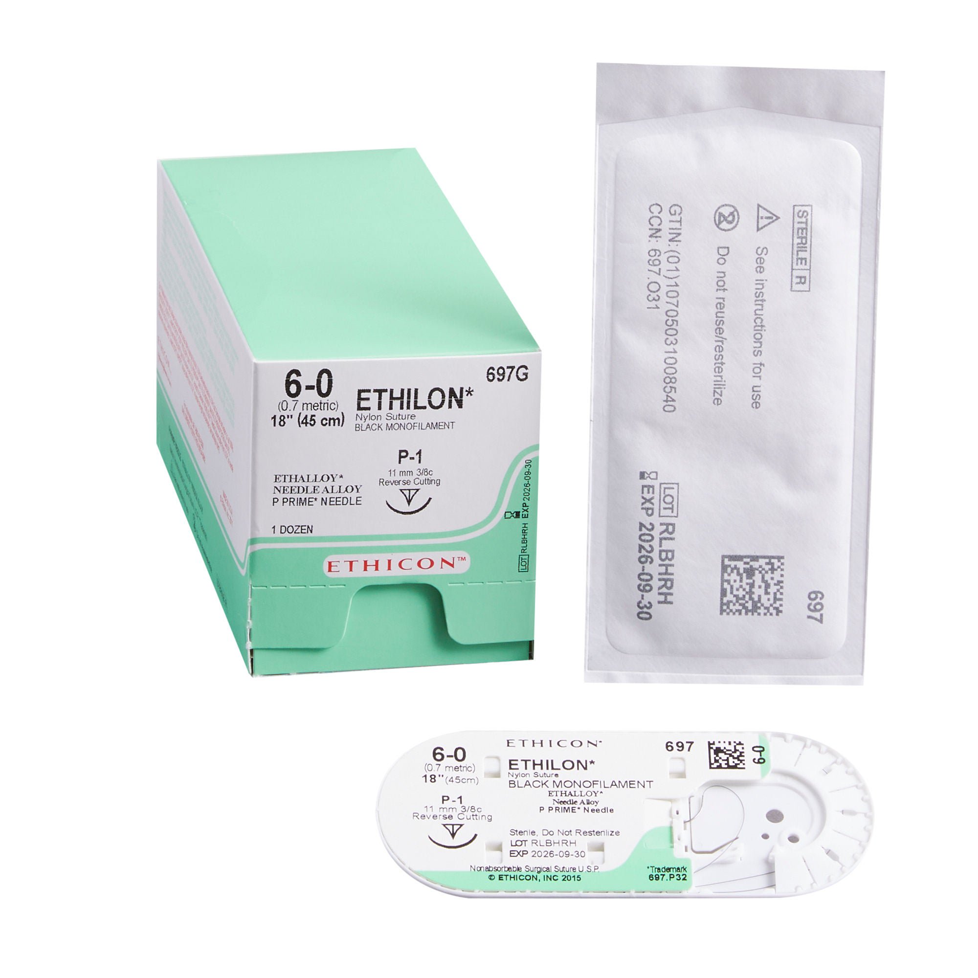 J & J Healthcare Systems - 697G Ethilon™ Suture with Needle