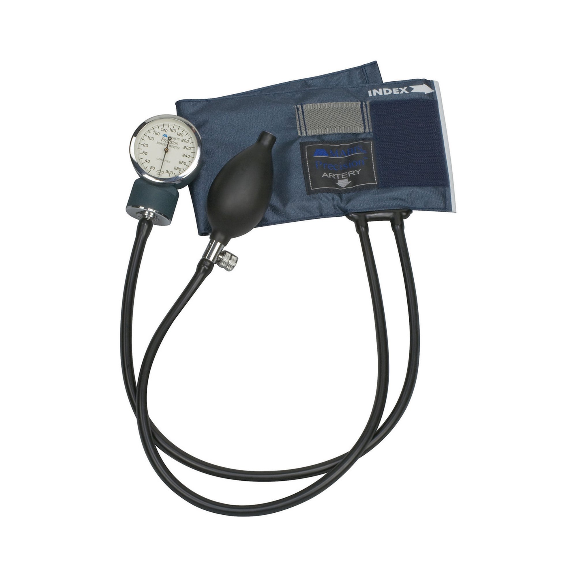 Mabis Healthcare 01-140-016 - Precision™ Aneroid Sphygmomanometer, Blue - 1/Each