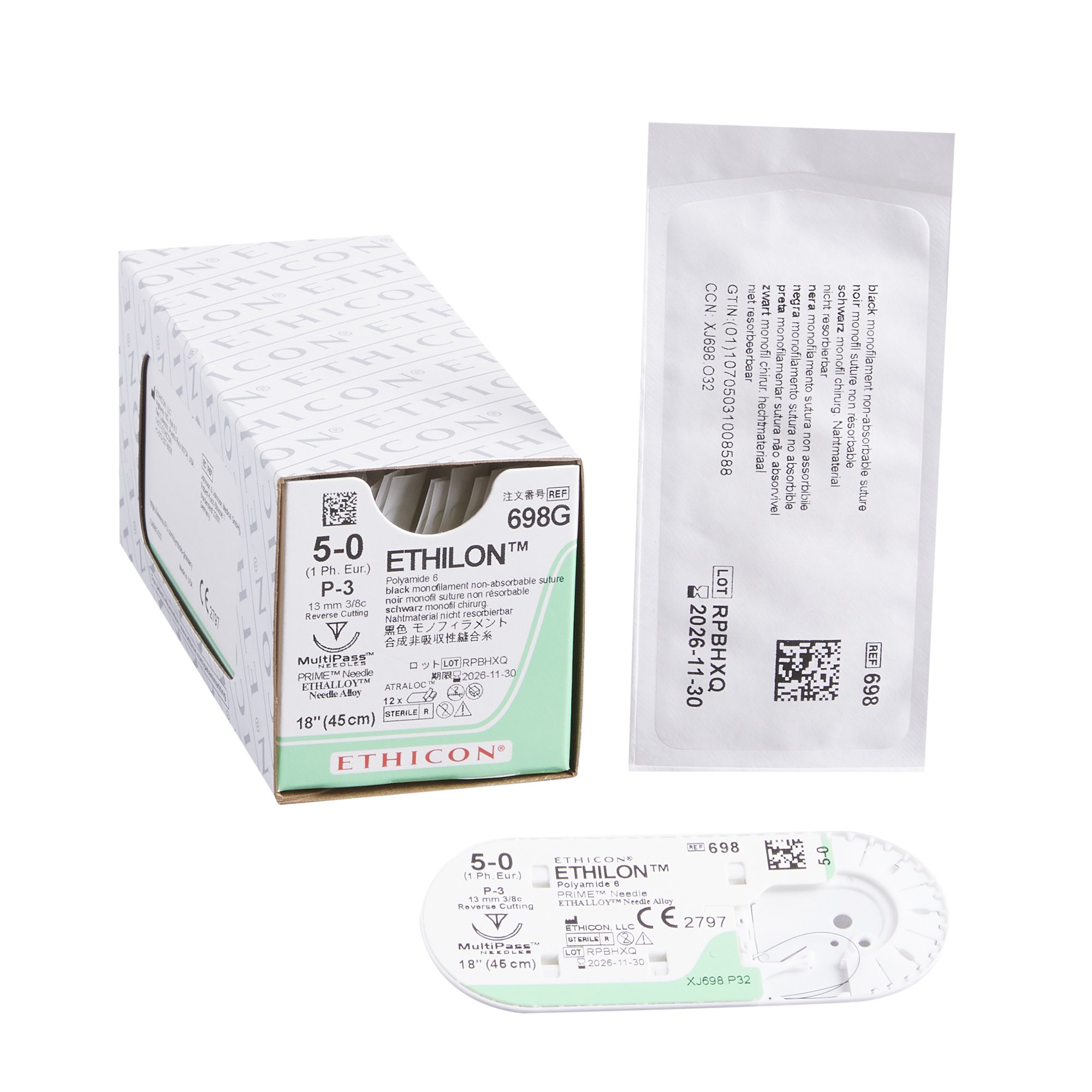 J & J Healthcare Systems - 698G Ethilon™ Suture with Needle