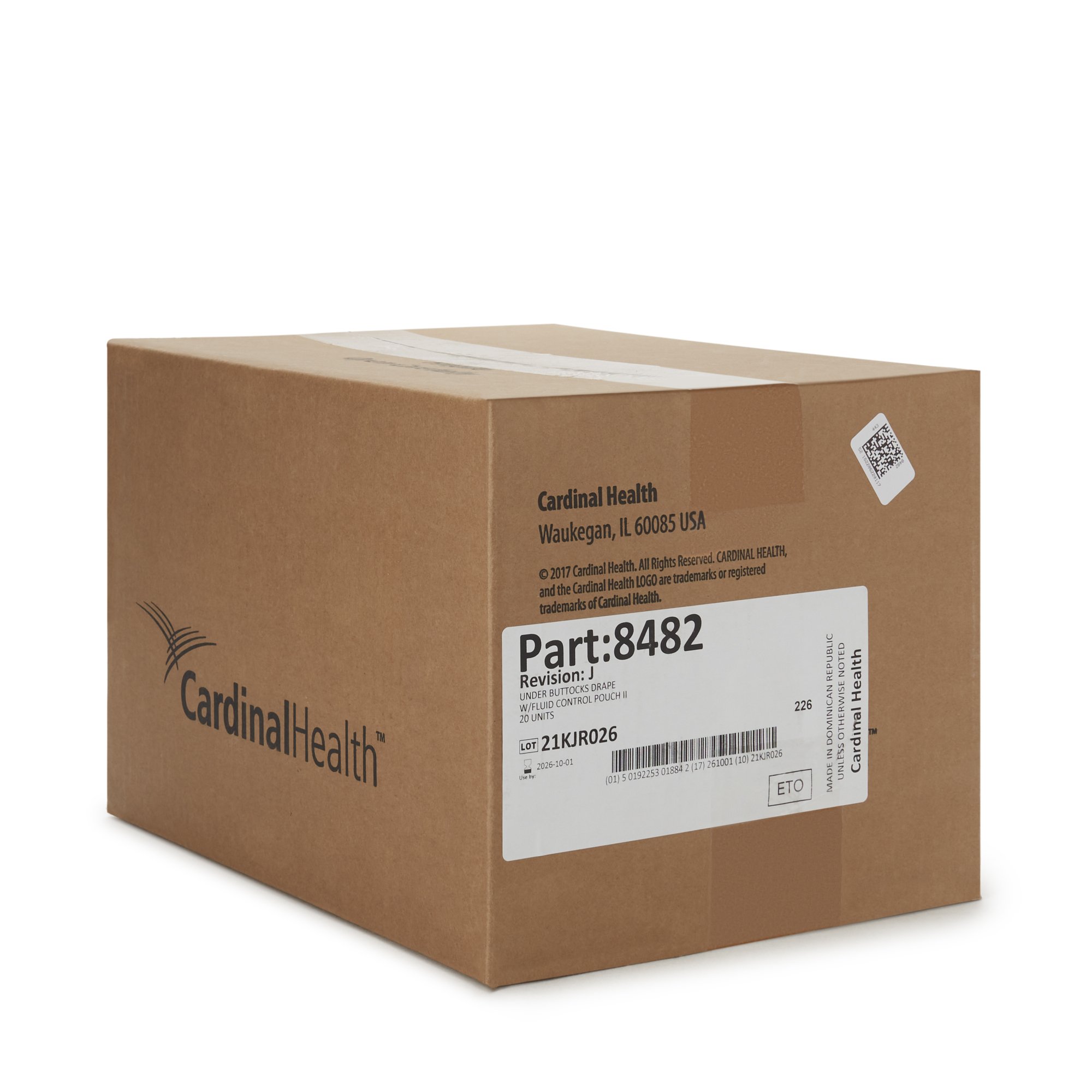 Cardinal 8482 - Cardinal Health™ Under Buttocks Obstetrics / Gynecology Drape, 38 x 27 x 45 Inch - 1/Each, 20/Case