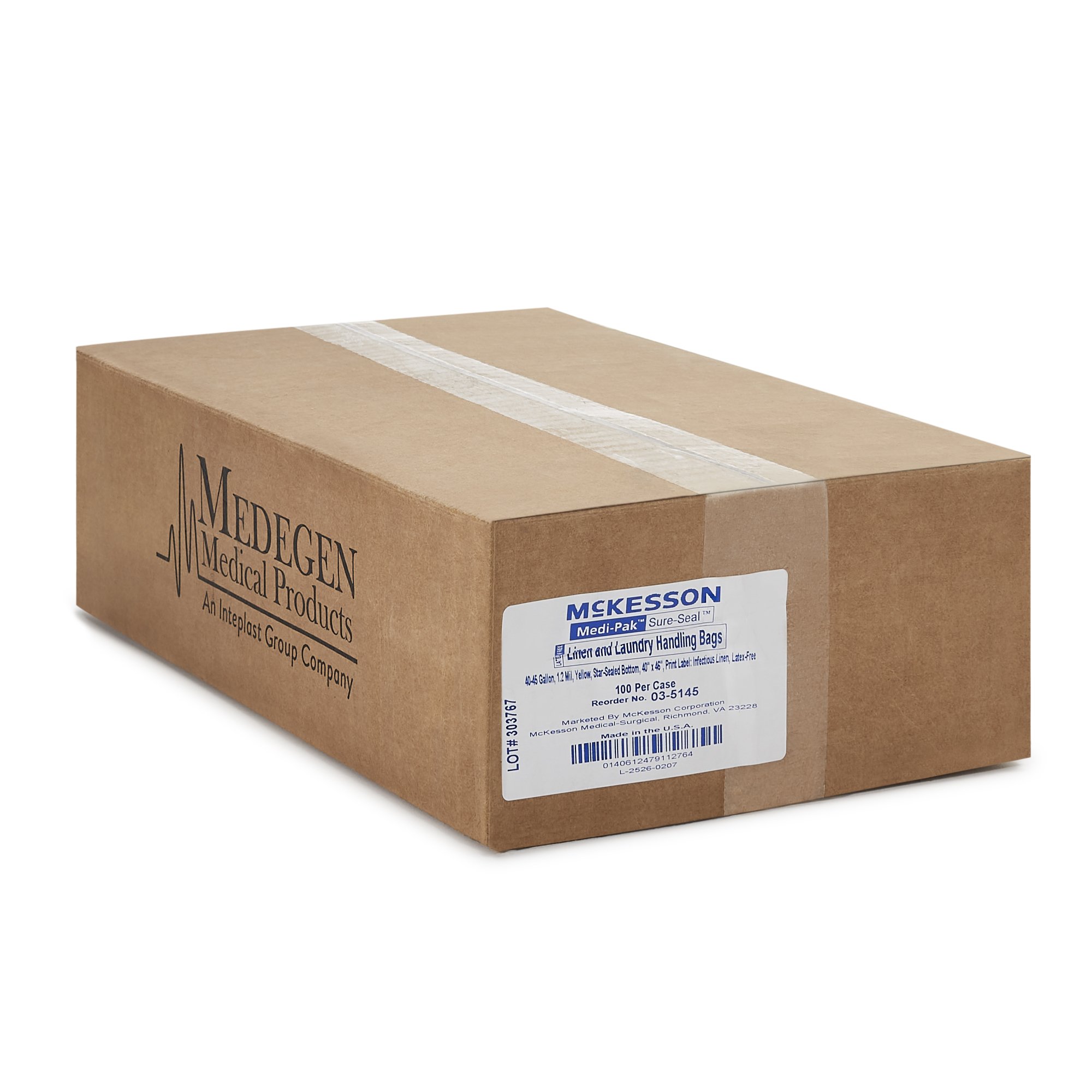 McKesson Brand 03-5145 - McKesson Infectious Linen Bag, 40 – 45 gallon Capacity, 40 x 46 Inch - 100/Case