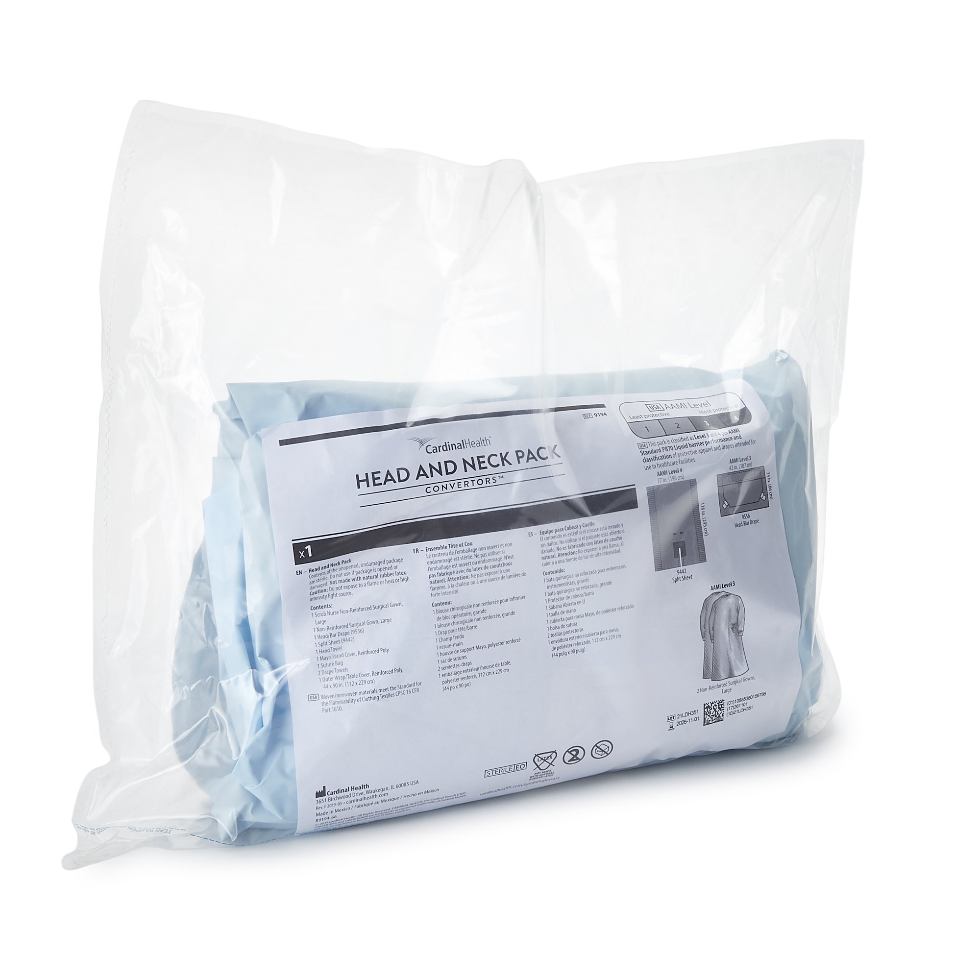 Cardinal 9194 - Convertors® Tiburon® EENT Drape Pack - 1/Each, 6/Case