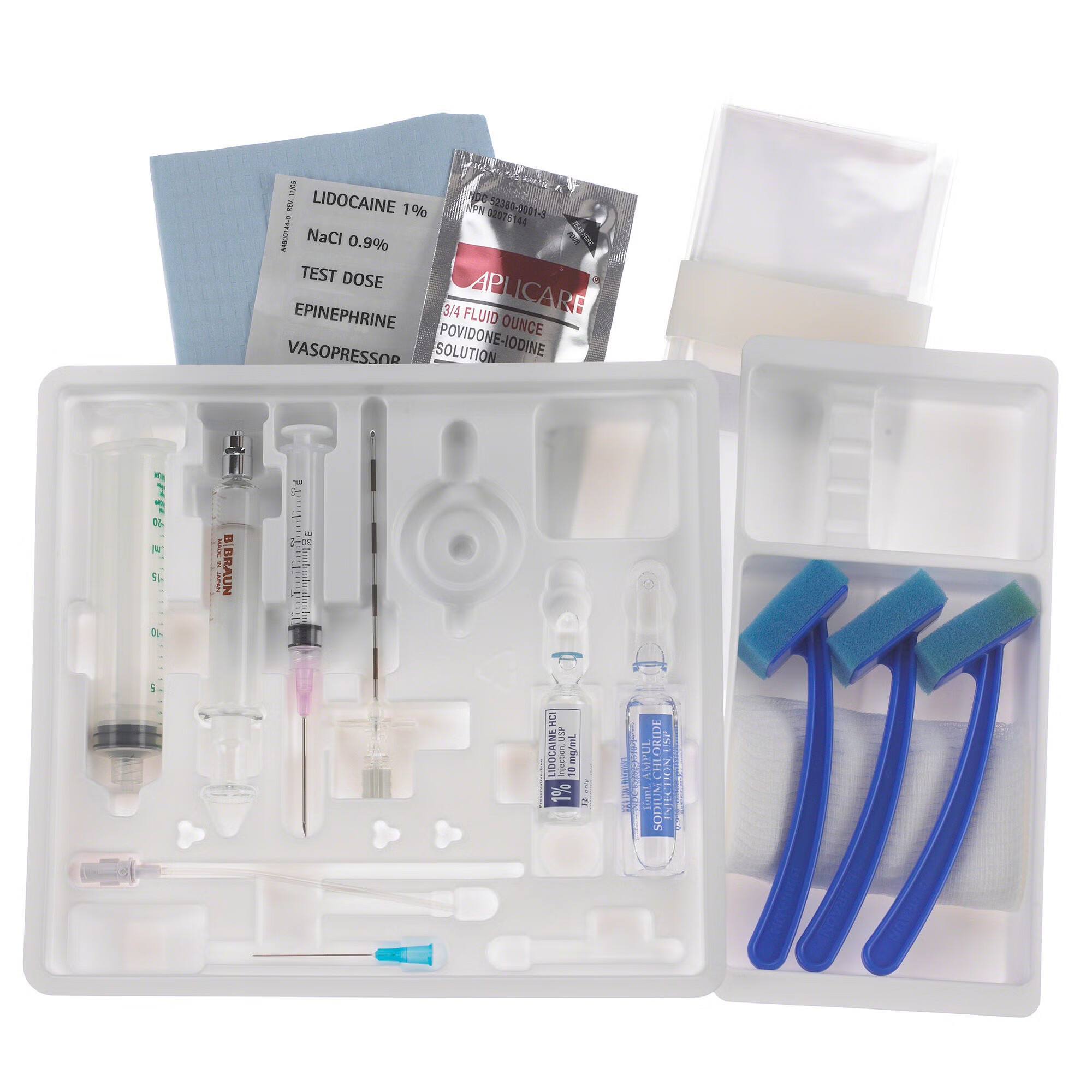 B. Braun - 332248 Epidural Tray Perifix® Single Shot Tuohy Schliff / Winged 17 Gauge 3-1/2 Inch
