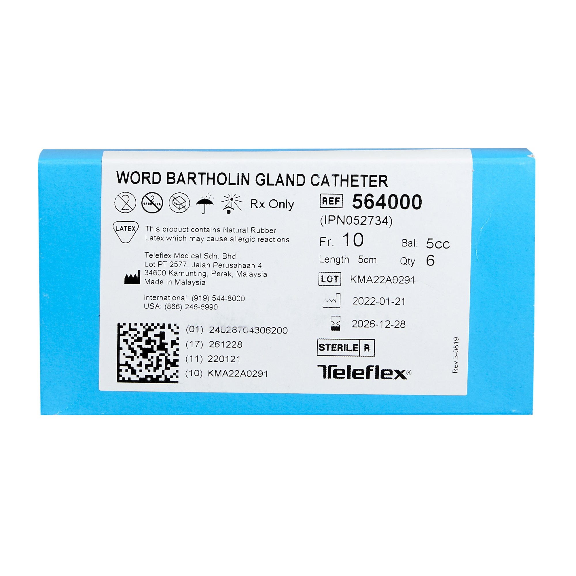 Bartholin Gland Word Catheter 564000 by Teleflex
