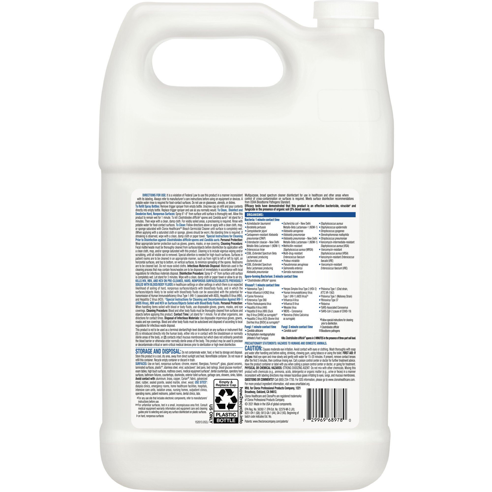 The Clorox Company - 68978 Clorox Healthcare® Bleach Germicidal Cleaner