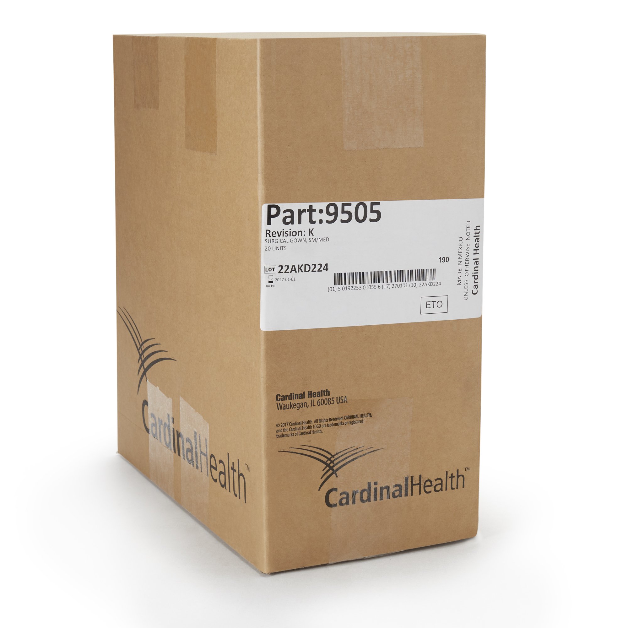 Cardinal 9505 - Astound® Nonreinforced Surgical Gown with Towel - 1/Each, 20/Case
