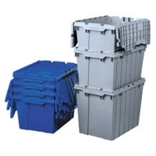 Akro-Mils - 39170 Attached Lid Container Gray Plastic 21.5 X 15 X 17 Inch