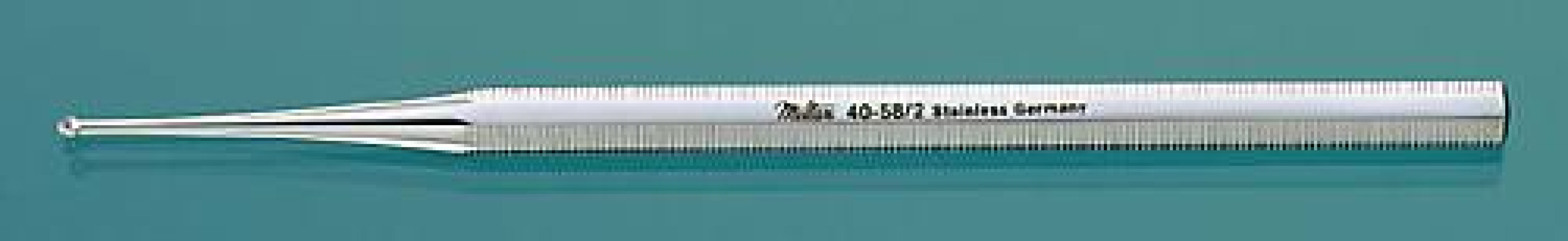 Integra Lifesciences - 40-58-0 Excavator Curette Miltex® 5 Inch Length Solid Octagonal Handle 1 mm Tip Straight Fenestrated Round Cup Tip