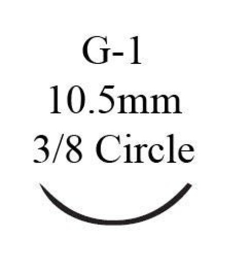 J & J Healthcare Systems - 796G Absorbable Suture with Needle GUT CHROMIC Chromic Gut G-1 3/8 Circle Precision Reverse Cutting Needle Size 6-0 Monofilament