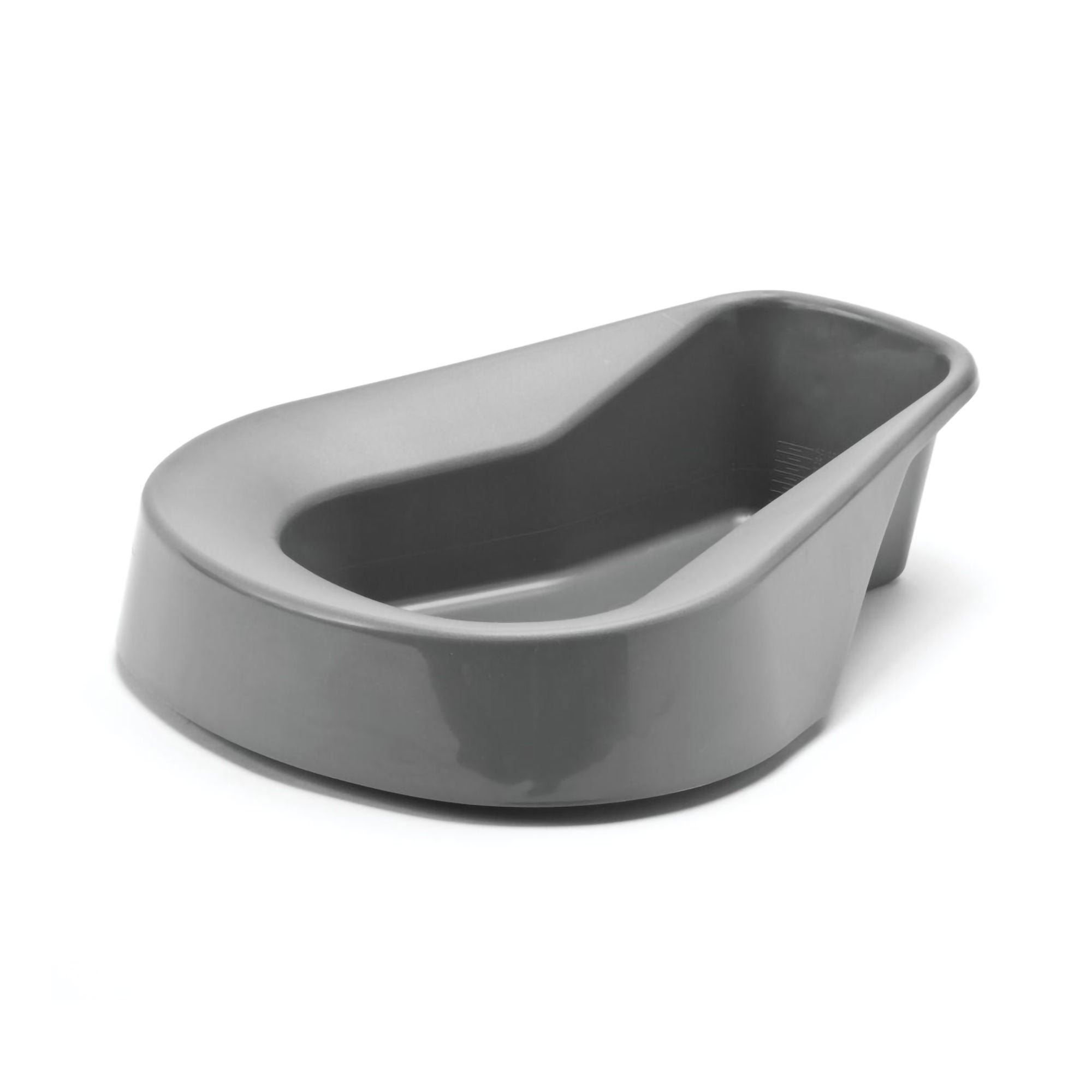 Medline - DYND80217 Pontoon Bedpan Medline Unisex Graphite 40 oz. / 1183 mL