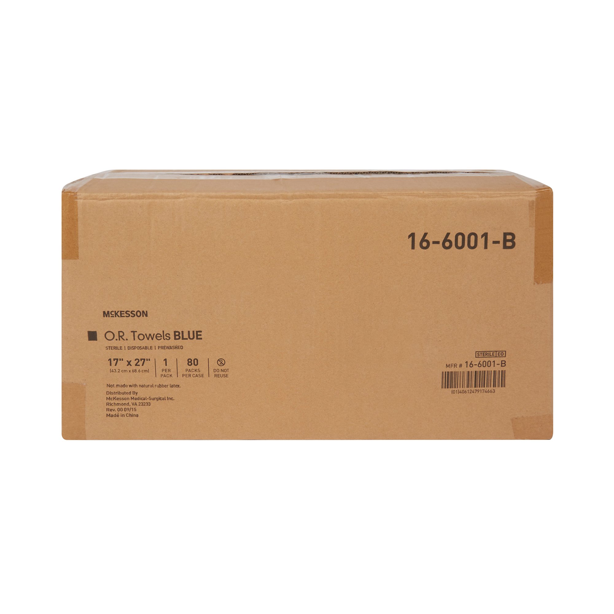 McKesson Brand - 16-6001-B McKesson Sterile Blue O.R. Towel