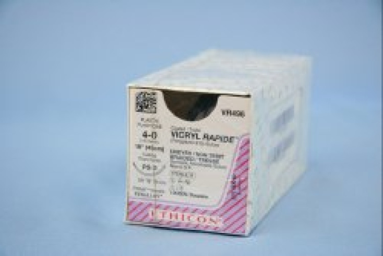 J & J Healthcare Systems VR496 - Coated Vicryl™ Rapide Suture with Needle - 12/Dozen, 12/Box
