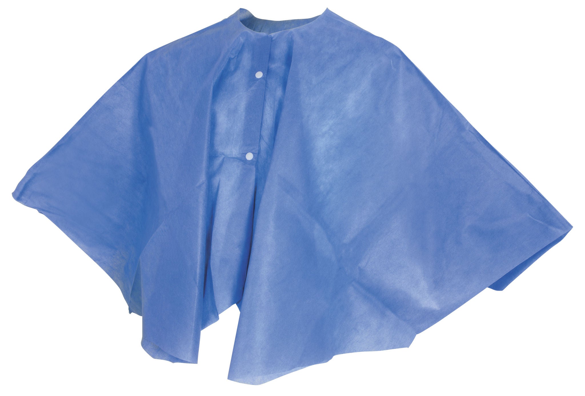 McKesson Brand - 18-1111 Exam Cape McKesson Blue Large Open Sides Snap Closure Unisex Disposable