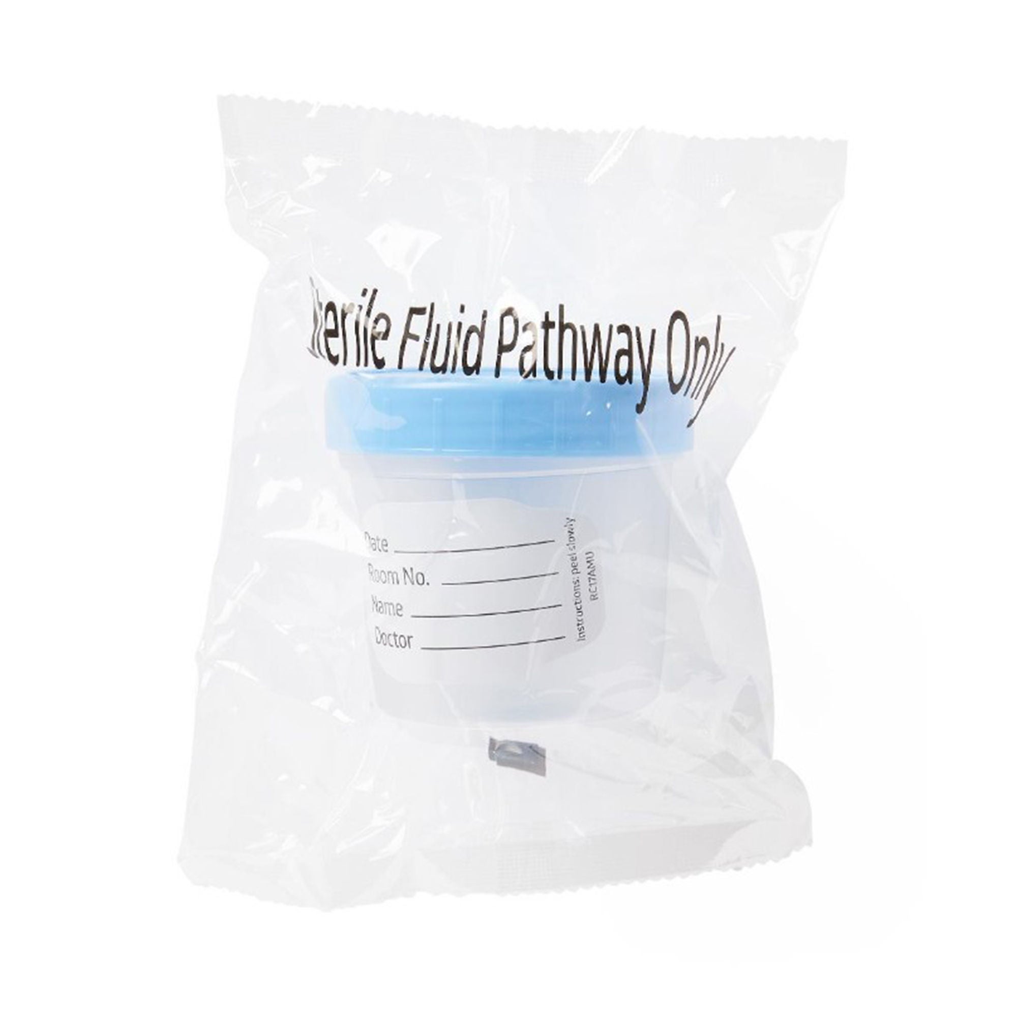 Medline - DYND30330 Specimen Container 120 mL (4 oz.) Screw Cap Poly Bagged Sterile / Sterile Fluid Path