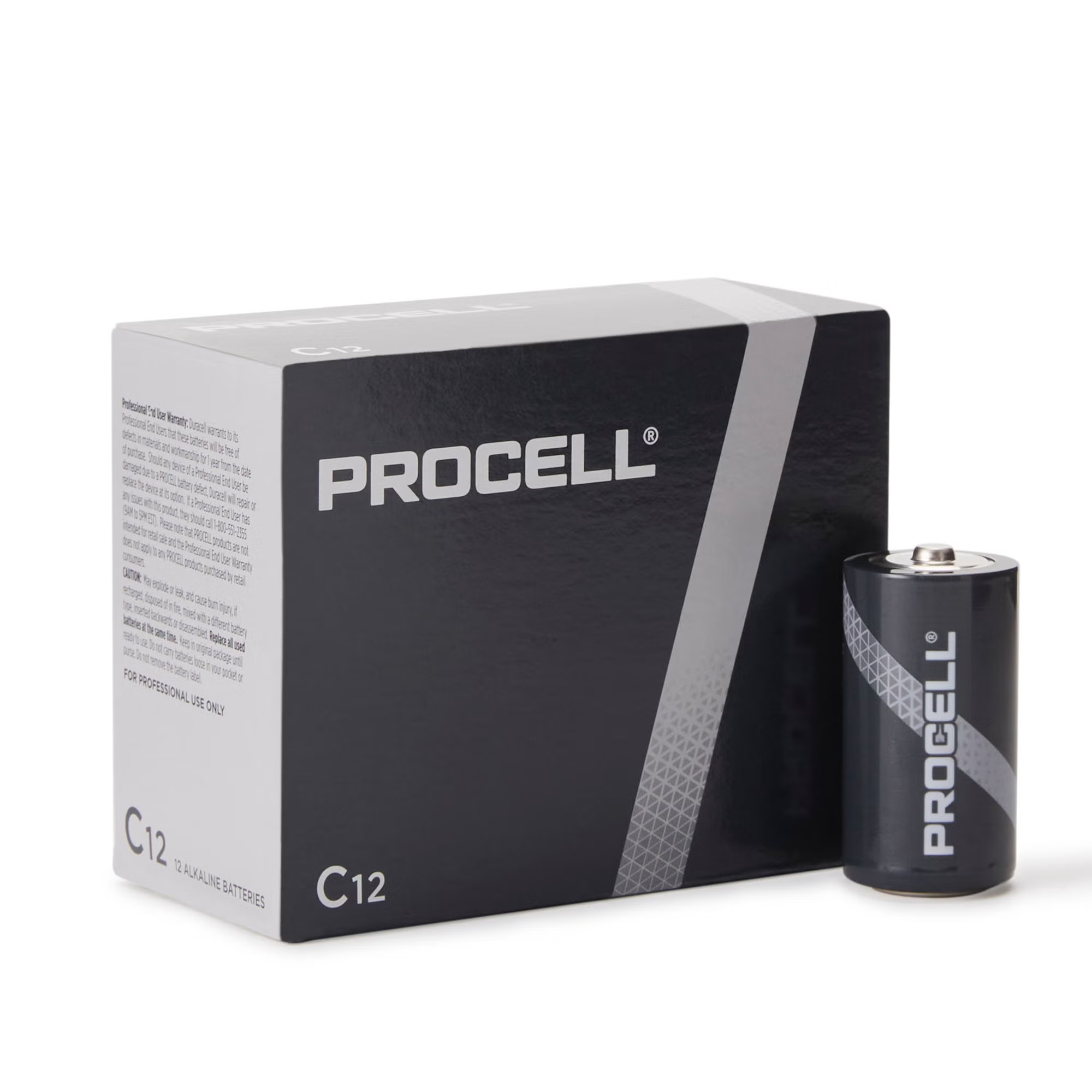 Duracell - PC1400 Alkaline Battery Duracell® Procell® C Cell 1.5 Volt Disposable 12 Pack