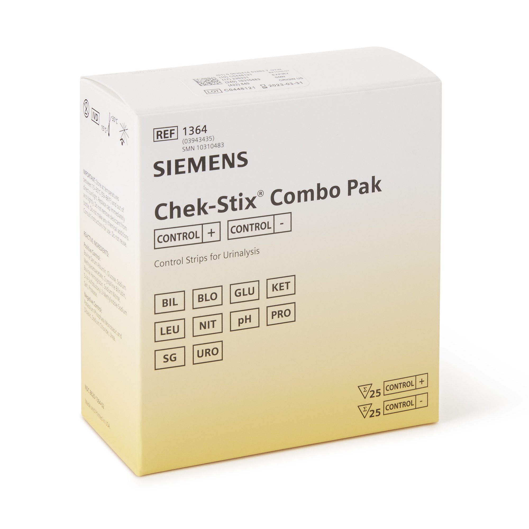Siemens 10310483 - Chek-Stix™ Control Set for Siemens Reagent Strips and Tablets for Urinalysis - 1/Pack, 6/Case