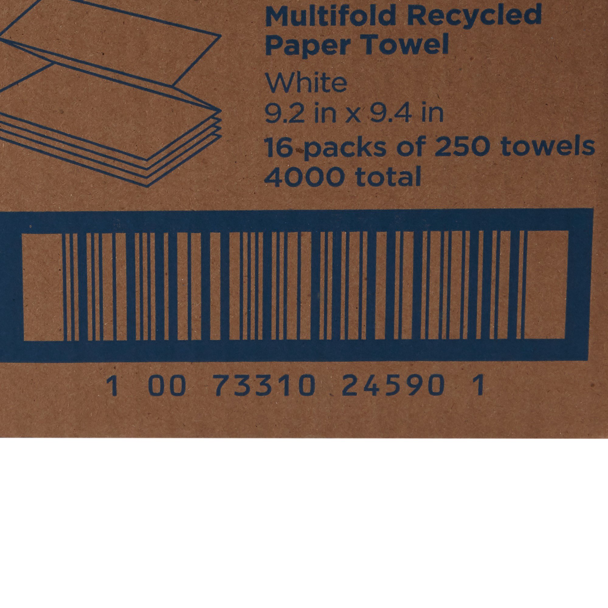 Georgia-Pacific Consumer Products LP 24590 - Pacific Blue Basic™ Recycled Multi-Fold Paper Towel, 250 Sheets per Pack - 1/Pack, 16/Case