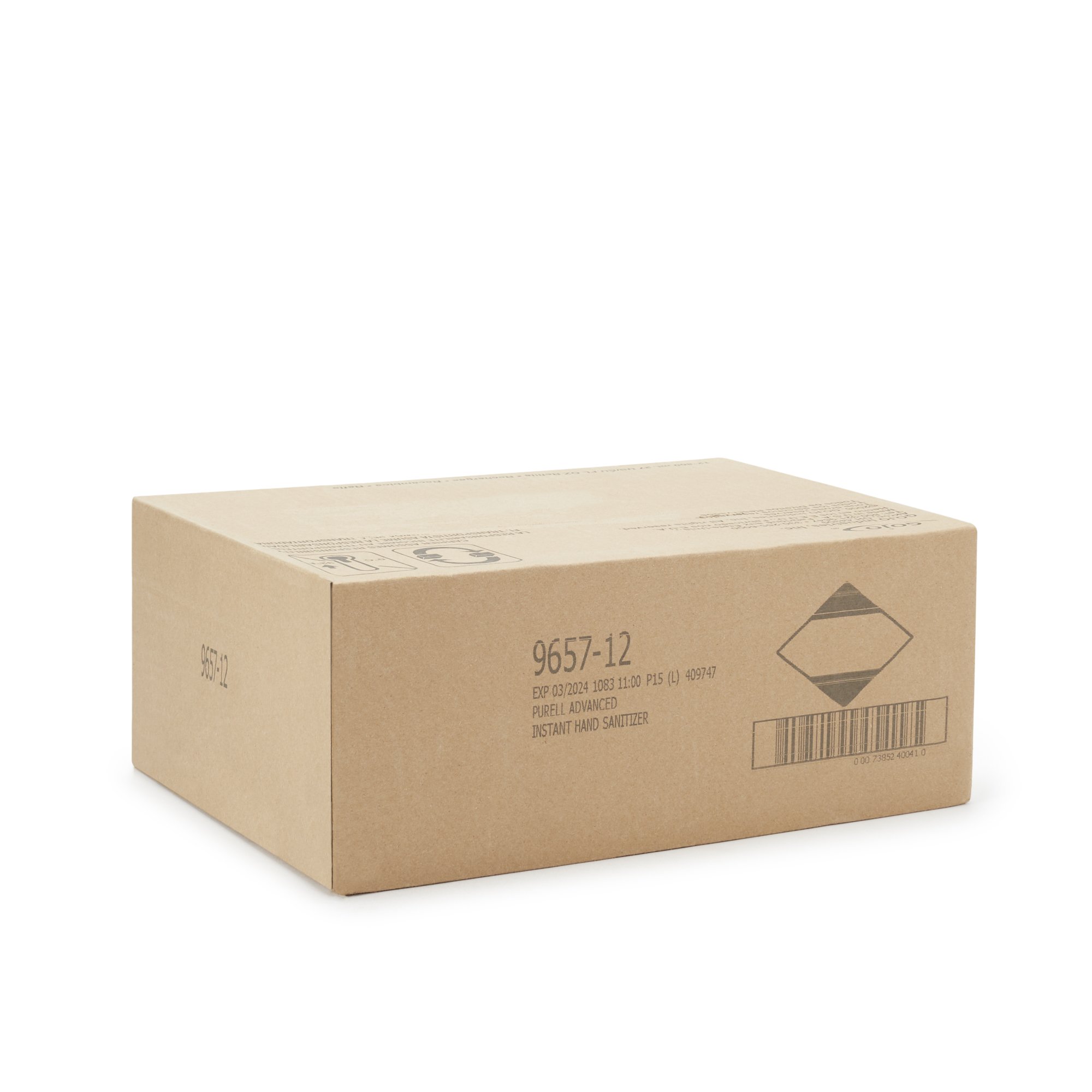 GOJO 9657-12 - Purell® Advanced Hand Sanitizer 800 mL Ethyl Alcohol - 1/Each, 12/Case