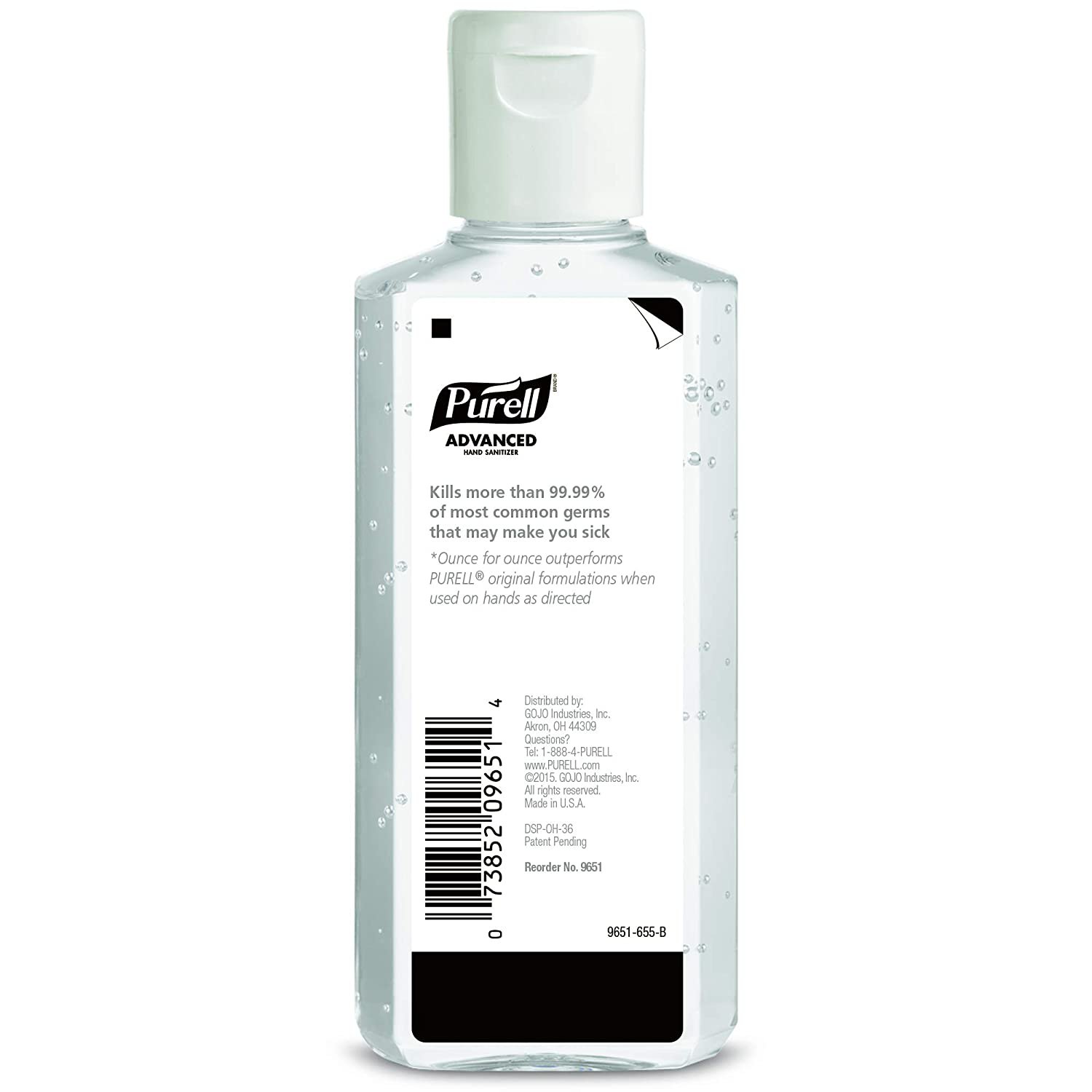 GOJO - 9651-24 Purell® Advanced Hand Sanitizer 70% Alcohol Gel