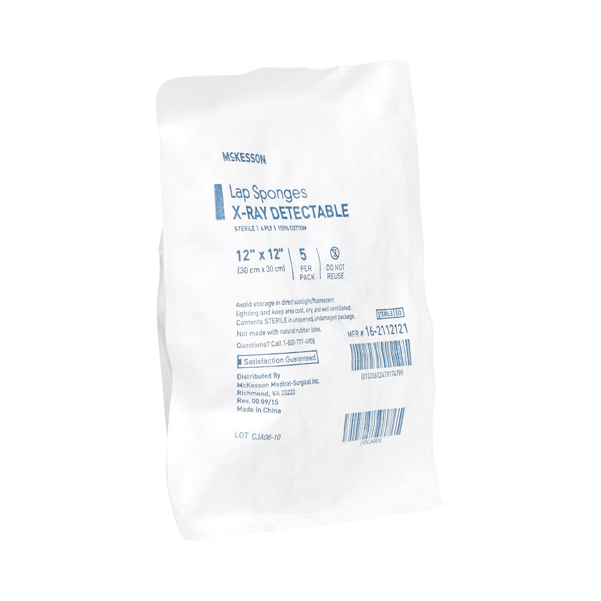 McKesson Brand 16-2112121 - McKesson Laparotomy Sponge, 12 x 12 Inch - 1/Pack, 40/Case