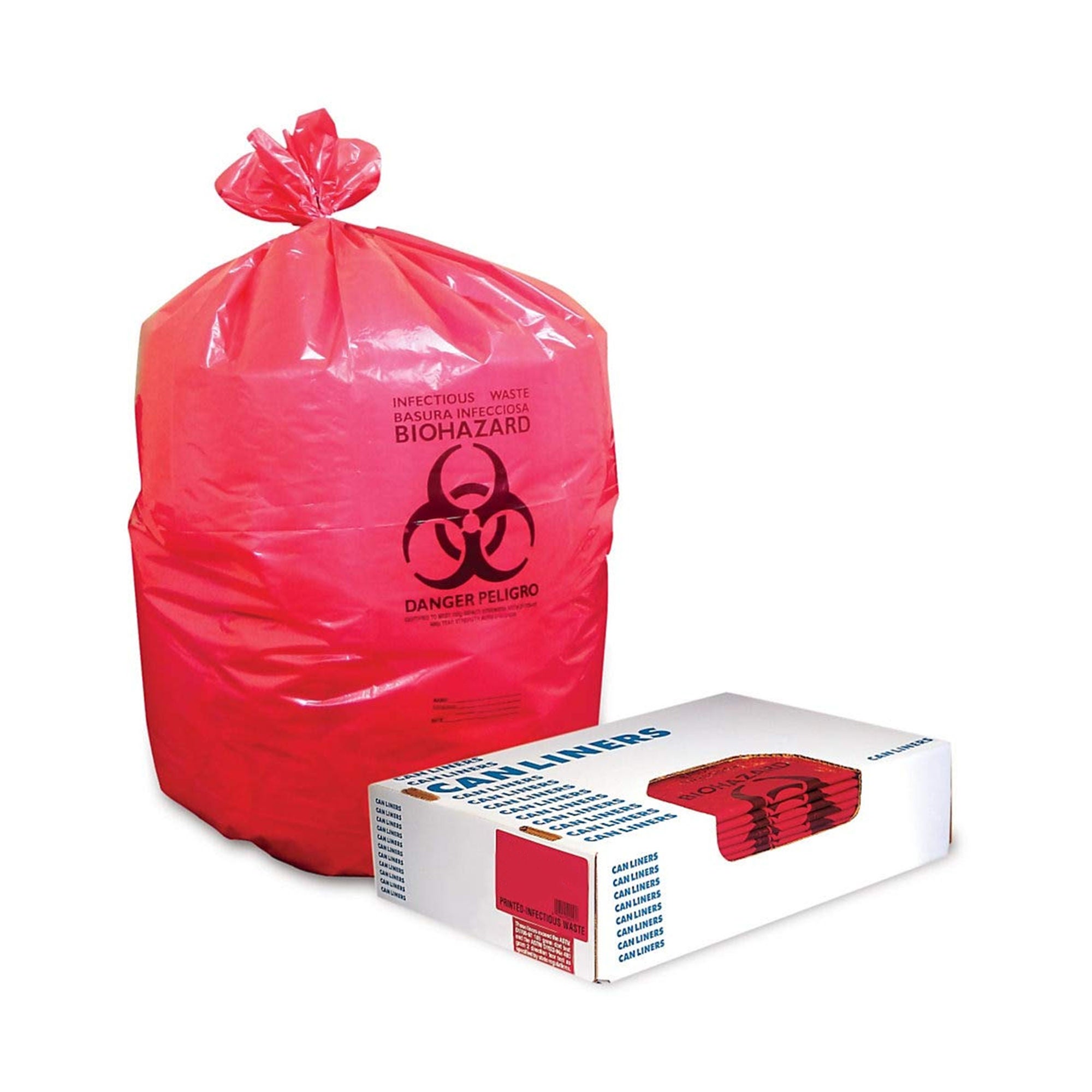 RJ Schinner Co - A6639PR Biohazard Waste Bag Heritage Biohazard Symbol / Infectious Waste 33 gal. Red 33 X 39 Inch