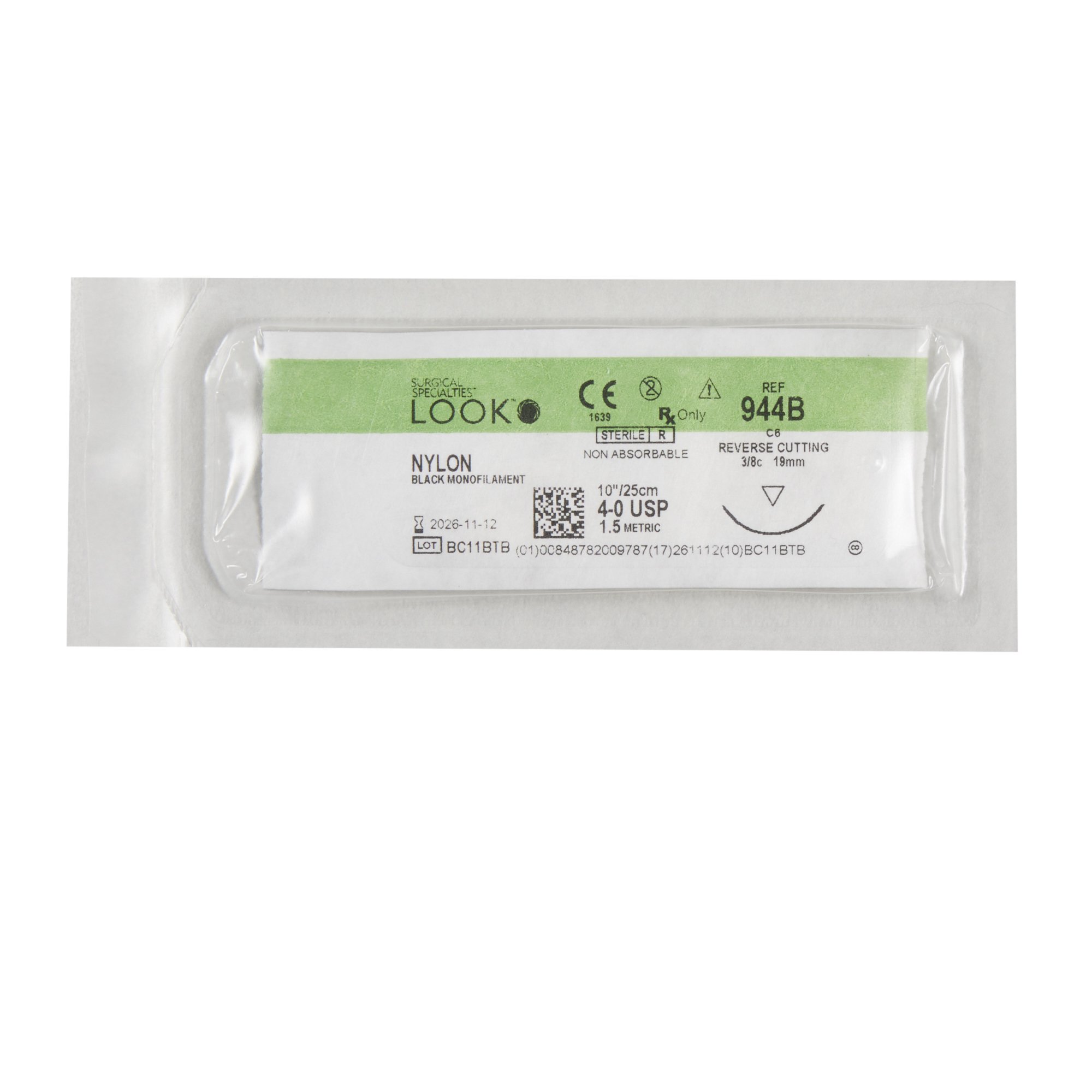 Surgical Specialties 944B - LOOK® Suture with Needle - 12/Box