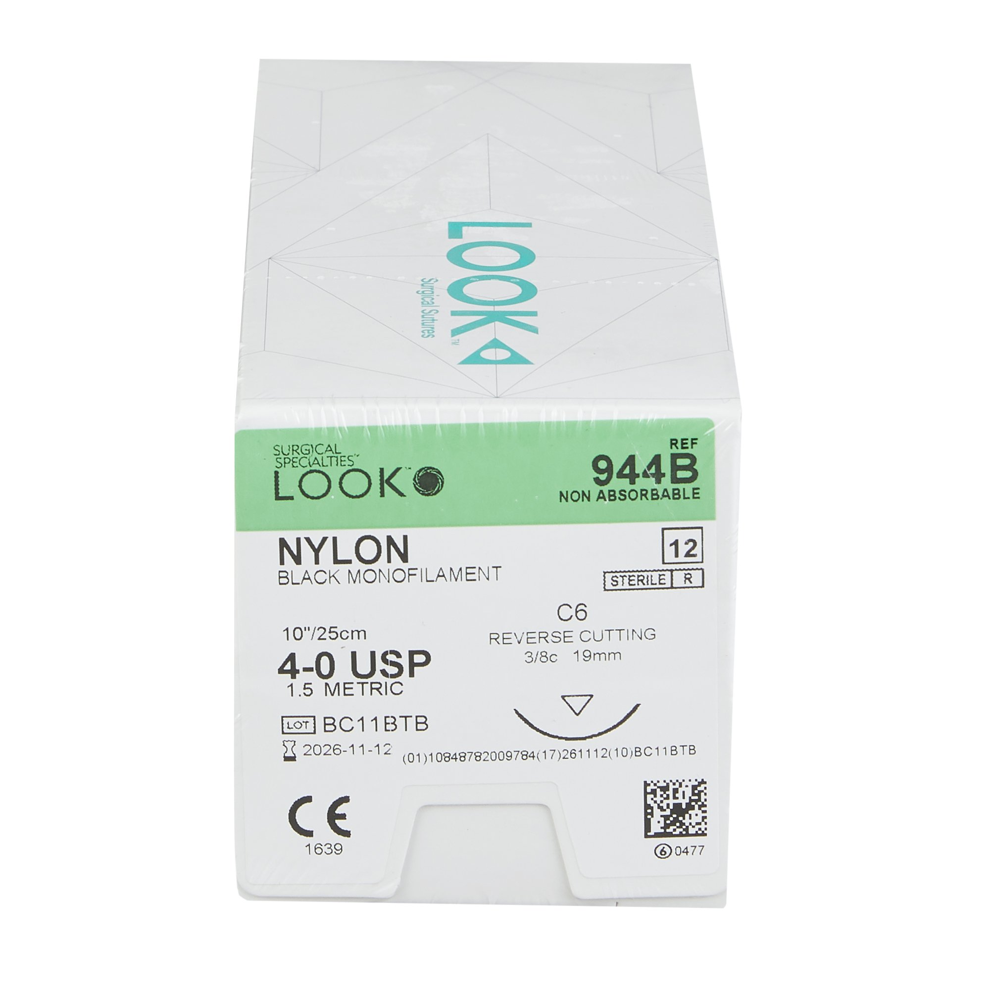 Surgical Specialties 944B - LOOK® Suture with Needle - 12/Box