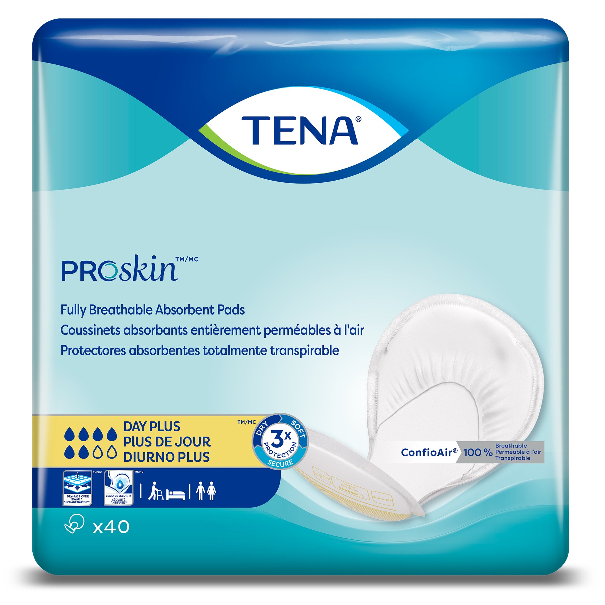Essity HMS North America Inc - 62618 Tena® Day Plus™ Fully Breathable Absorbent Incontinence Pad