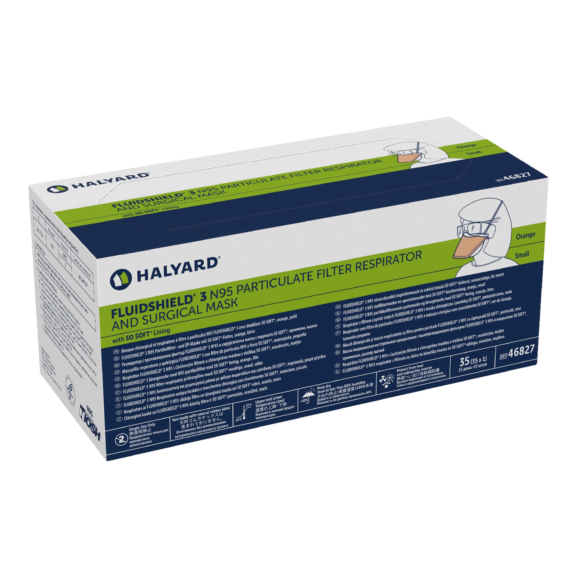 O&M Halyard Inc - 46827 FluidShield® Particulate Respirator / Surgical Mask