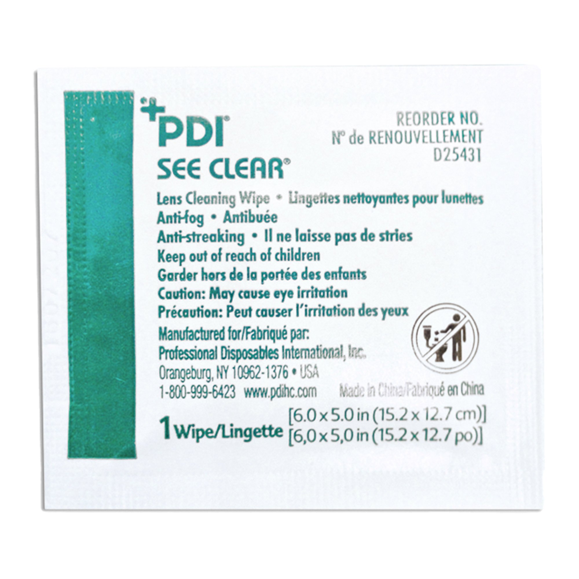 Professional Disposables - D25431 See Clear® Eye Glass Cleaning Wipes